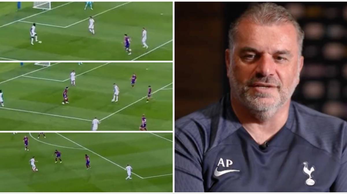 Footage shows Tottenham playing beautiful football against Barcelona ...