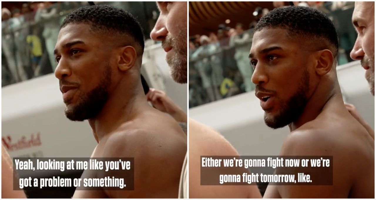 Anthony Joshua acted very differently to normal during heated Robert ...