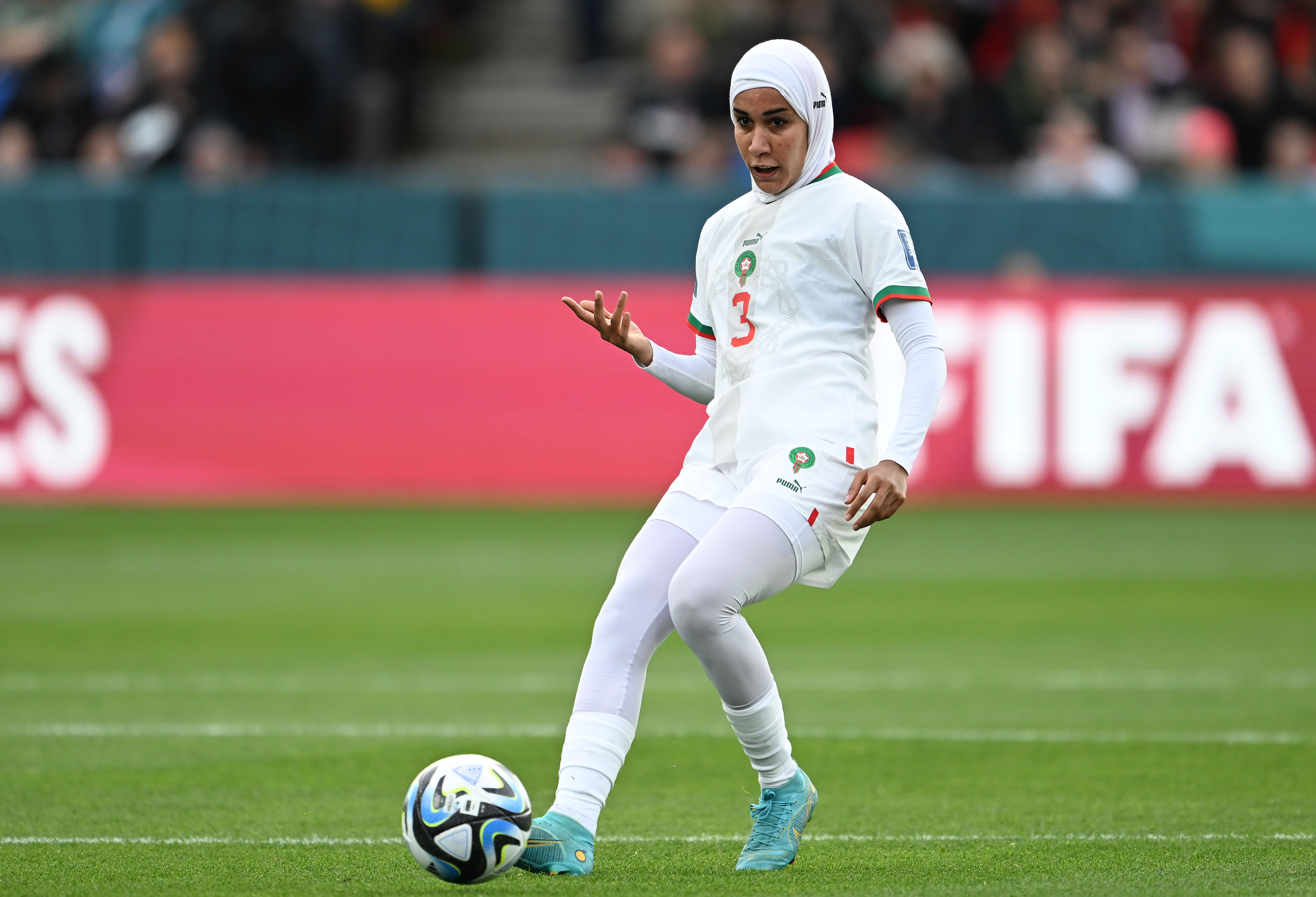 Morocco's Benzina becomes first player to wear hijab at FIFA Women's World  Cup