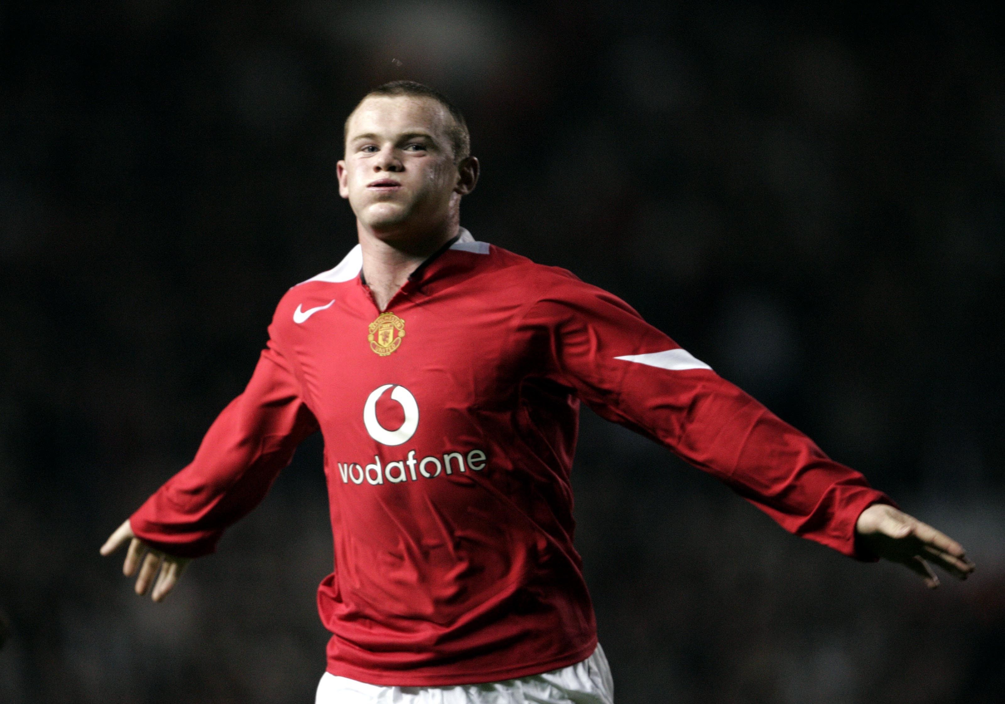 Wayne Rooney scoring for Manchester United