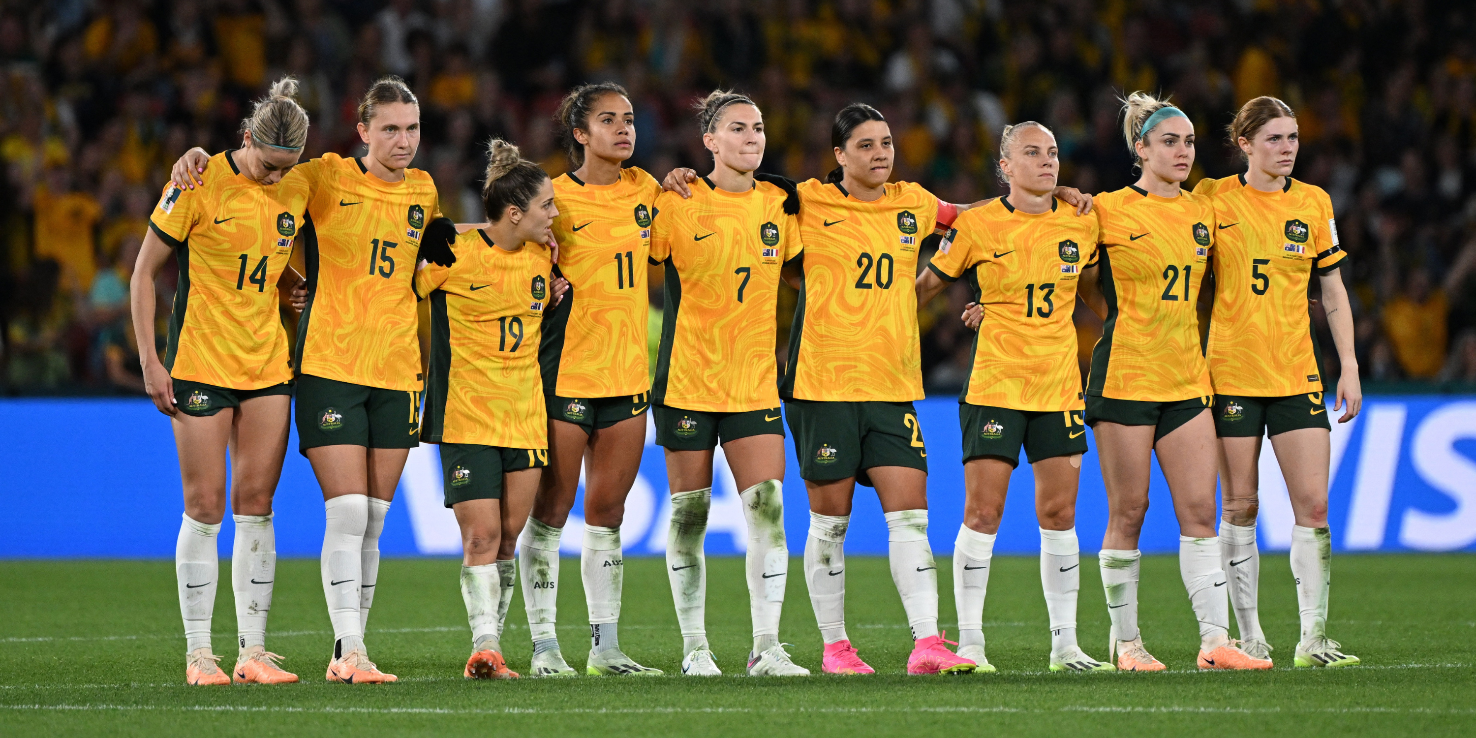 Australia during their penalty shoot-out against France