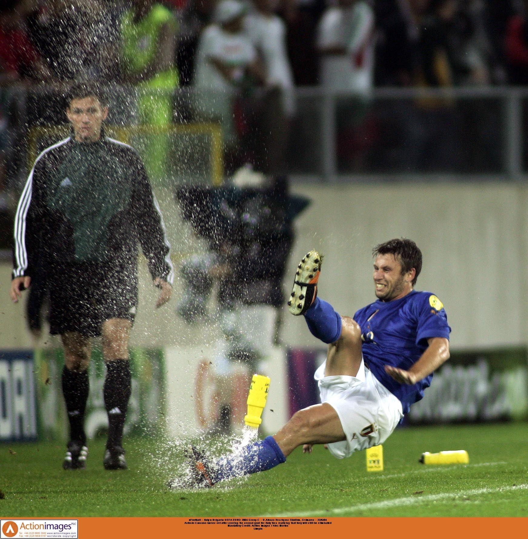 Antonio Cassano after realising Italy were being knocked out of Euro 2004