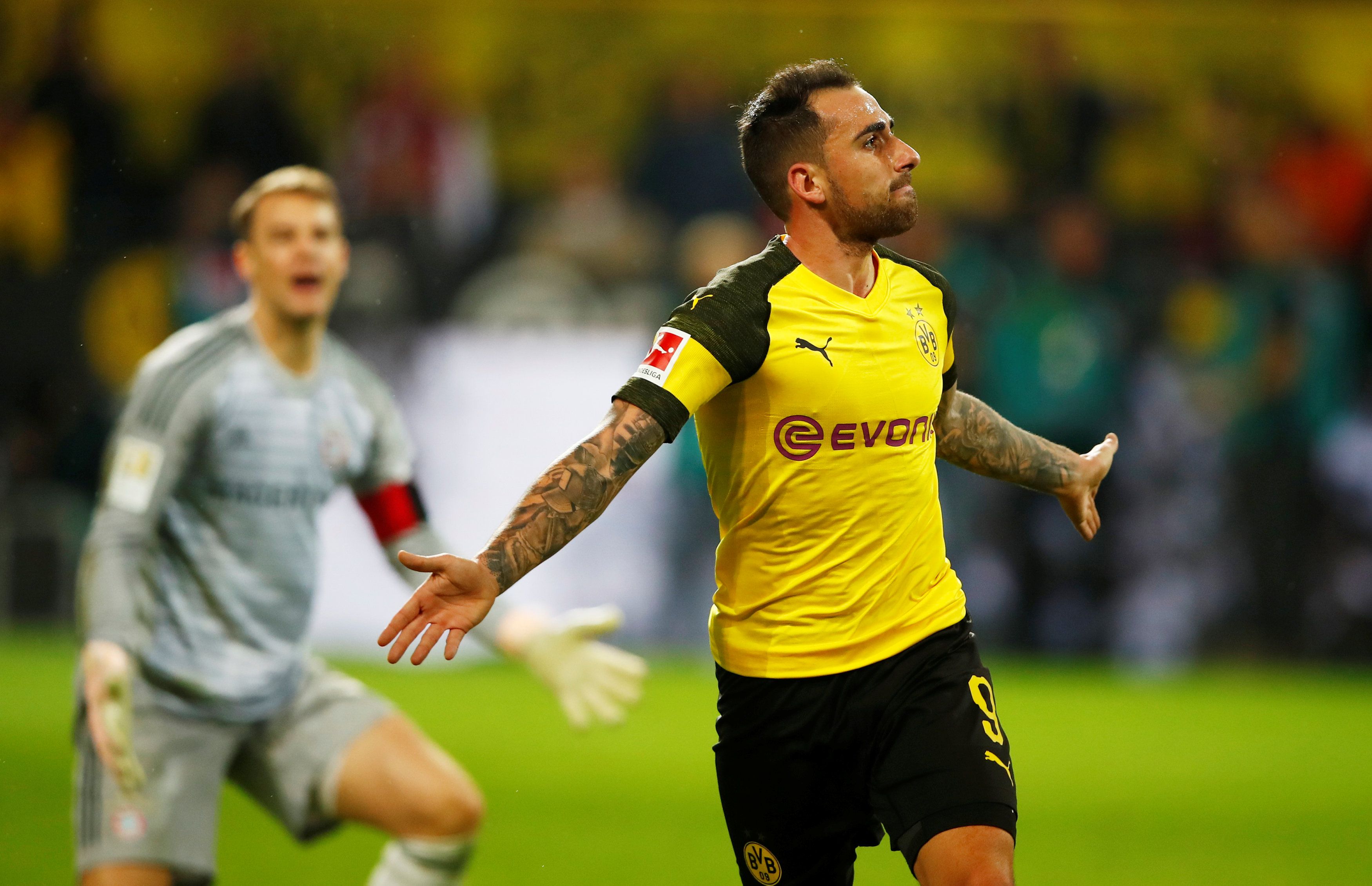 Alcacer scoring for Dortmund