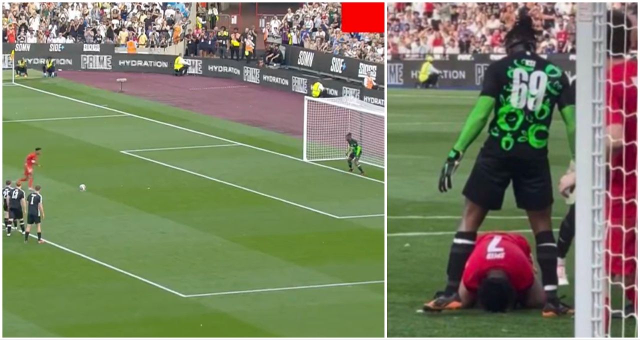 Sidemen Charity Match Speed's woeful penalty vs KSI