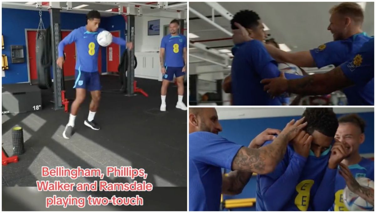 Two Touch Game Jude Bellingham embarrassed by England teammates during two-touch game