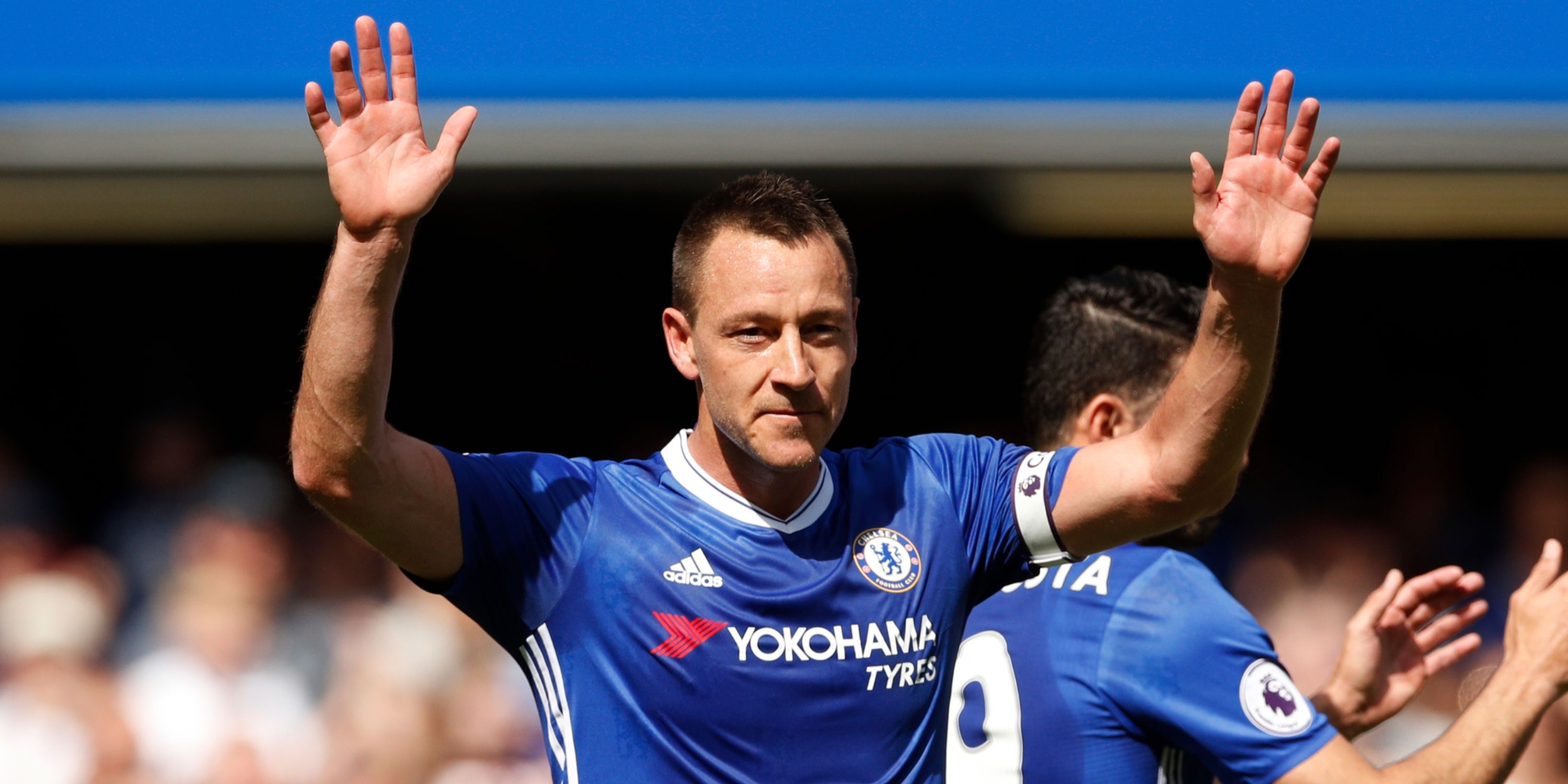 John Terry saluting the Chelsea fans