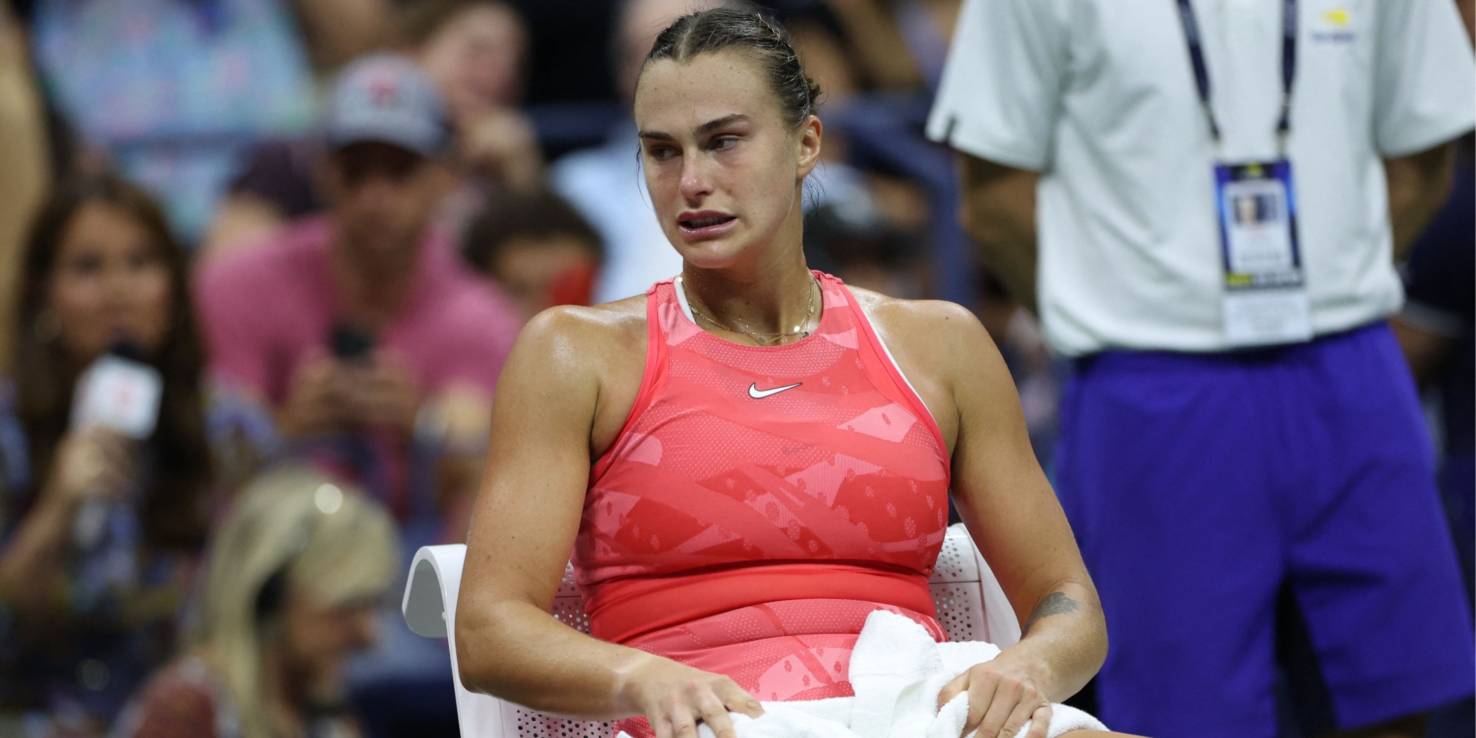 US Open: Aryna Sabalenka's furious locker room reaction to losing final