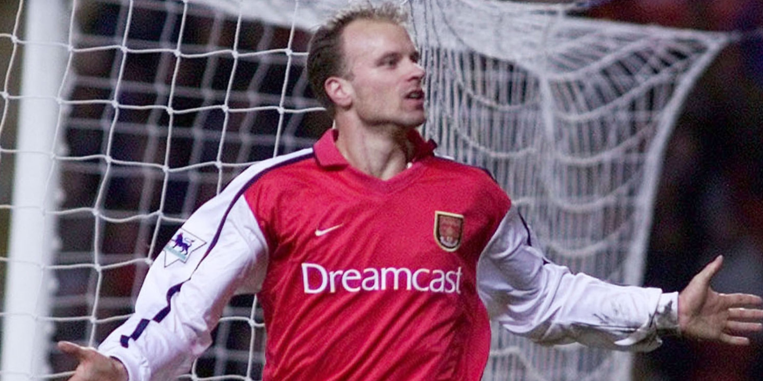 Dennis Bergkamp in action for Arsenal in the Premier League