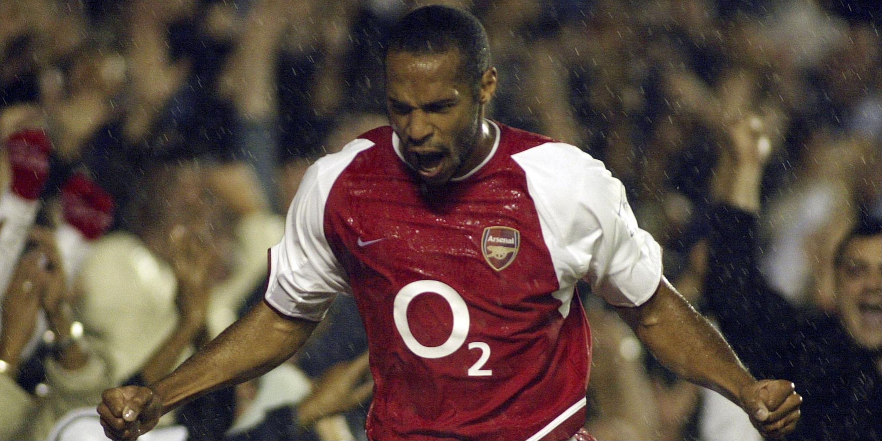 Arsenal's Thierry Henry celebrating yet another goal