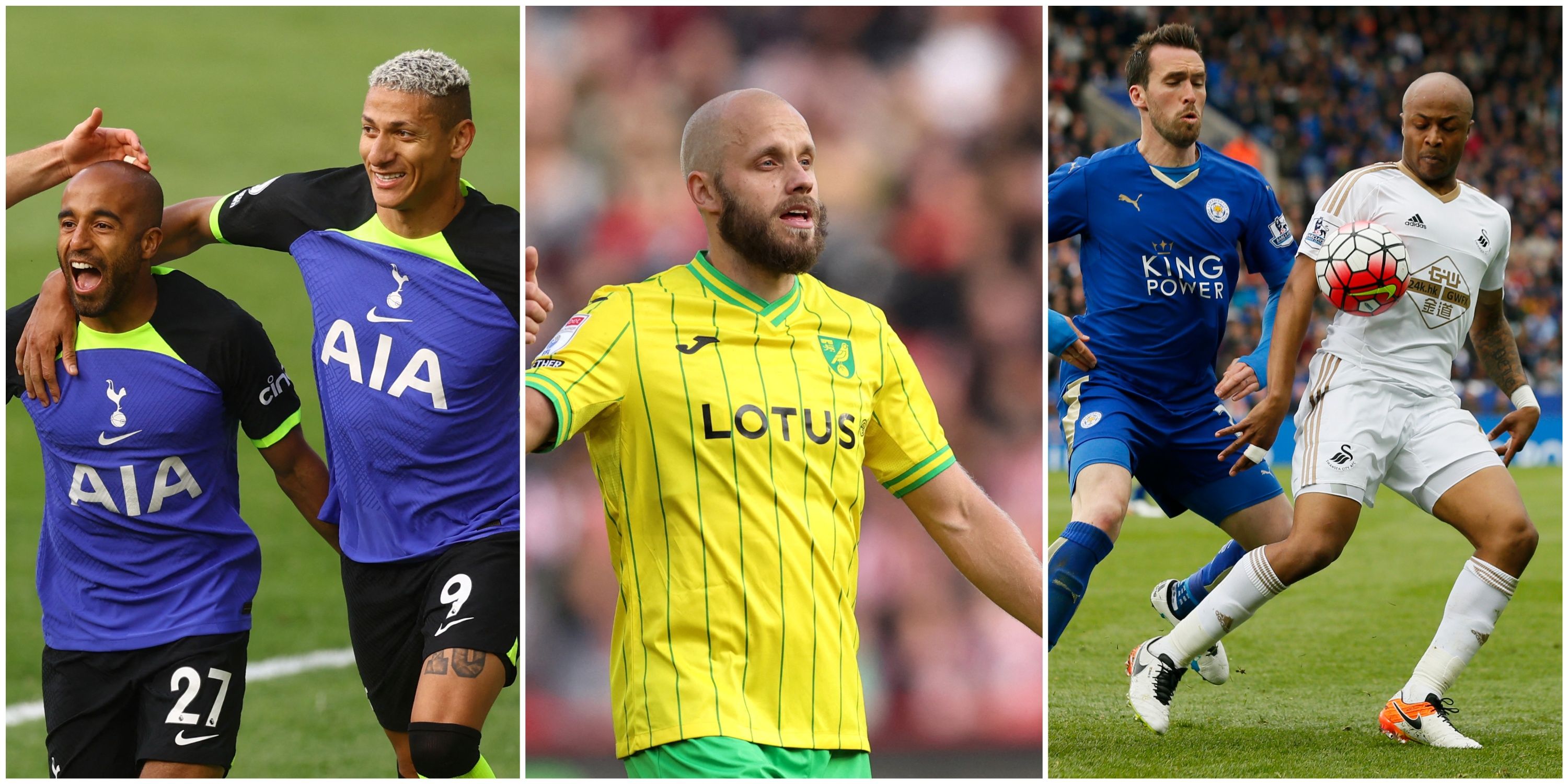 Lucas at Spurs, Pukki at Norwich and Ayew at Swansea
