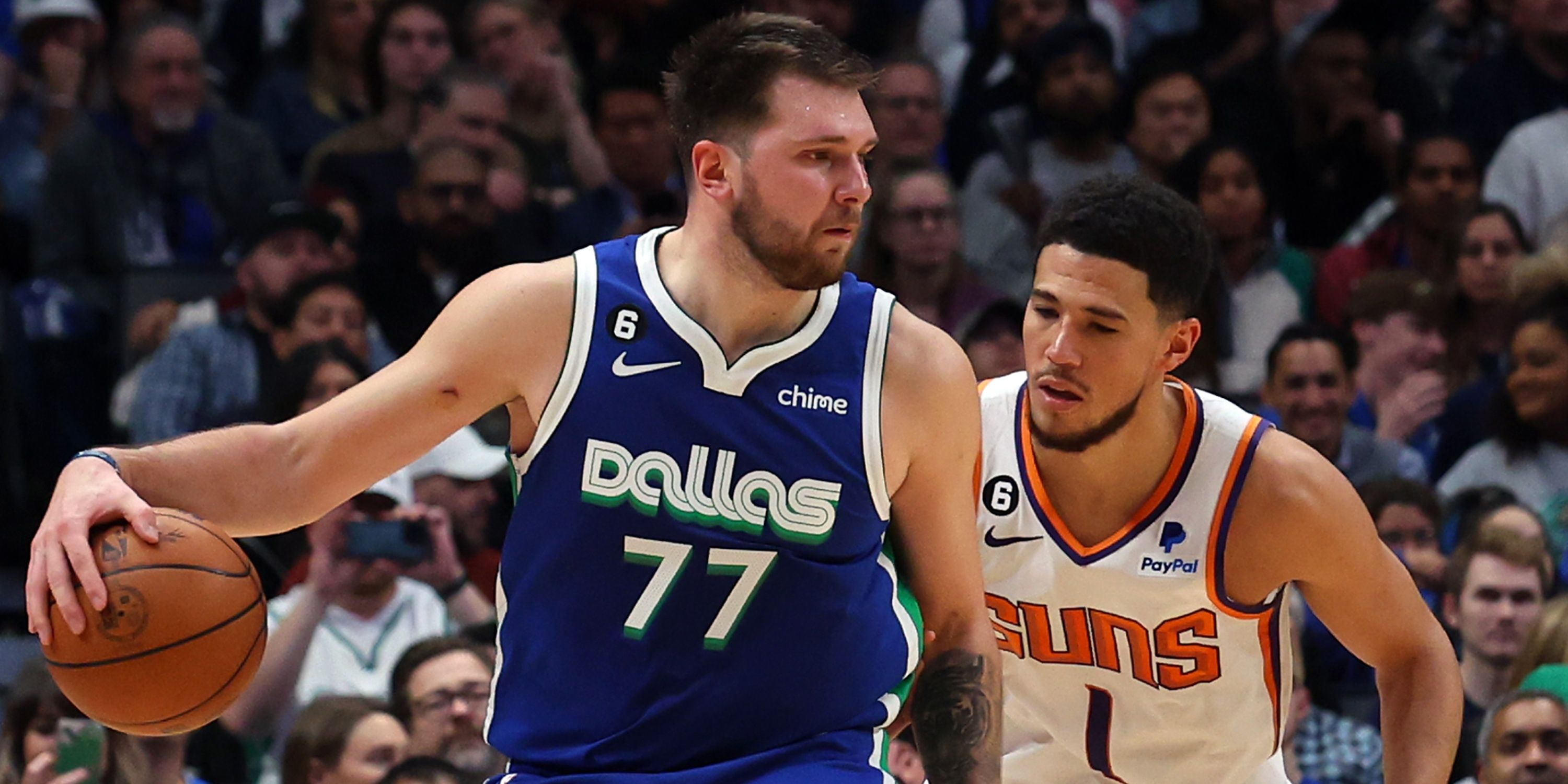 Luka Doncic and Devin Booker in action for Dallas Mavericks and Phoenix Suns (2)