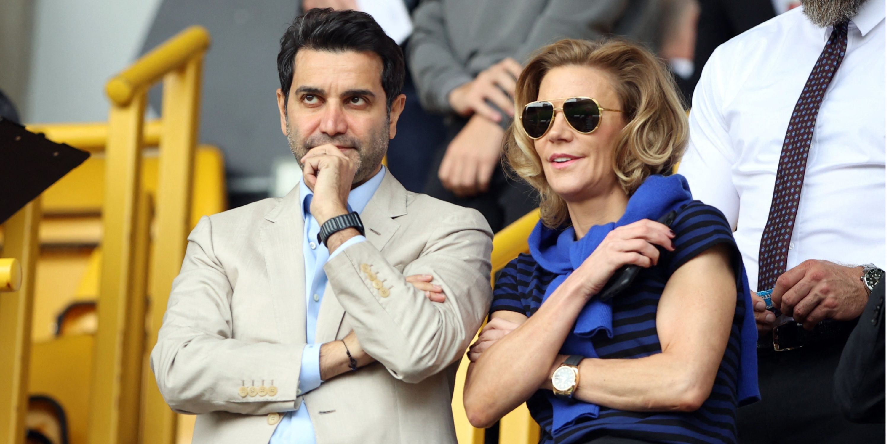 Newcastle United part owners Mehrdad Ghodoussi and Amanda Staveley