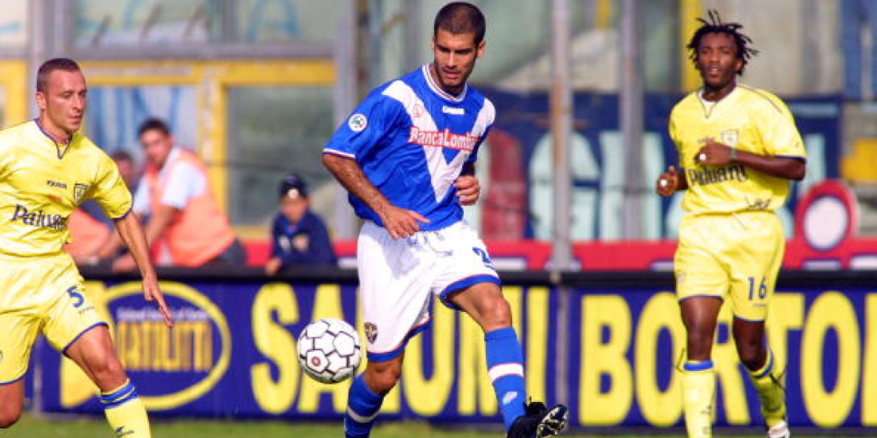Pep Guardiola in action for Brescia
