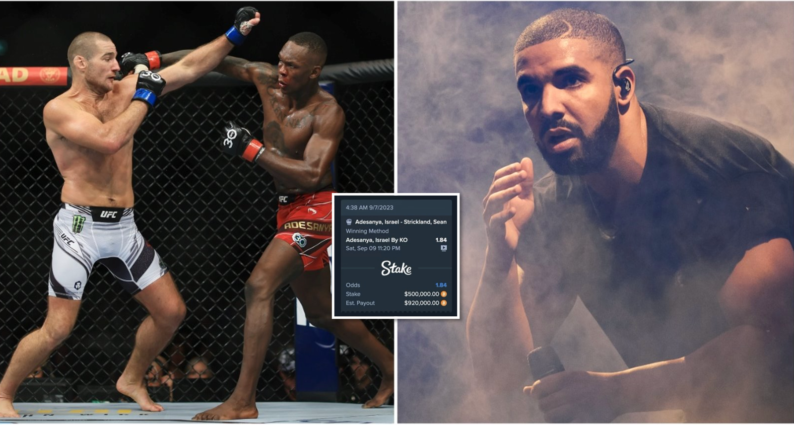UFC 293: 'Drake Curse' returns as rapper loses staggering amount of money