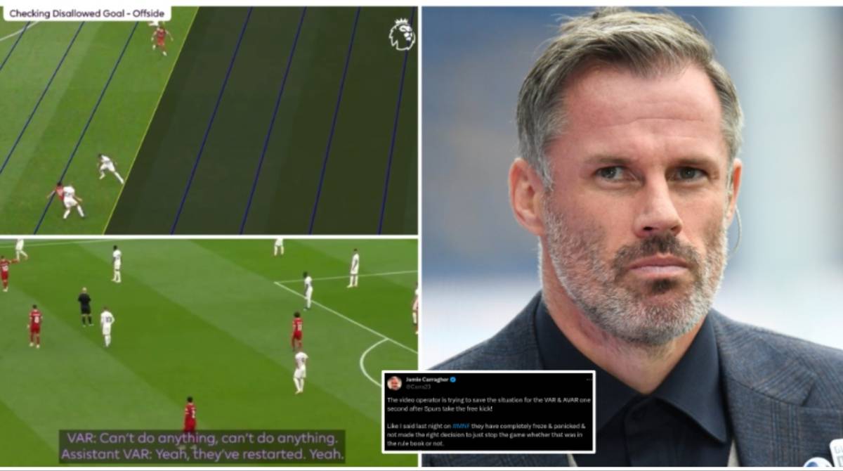 Jamie Carragher reacts to VAR audio released by PGMOL from Tottenham 2 ...