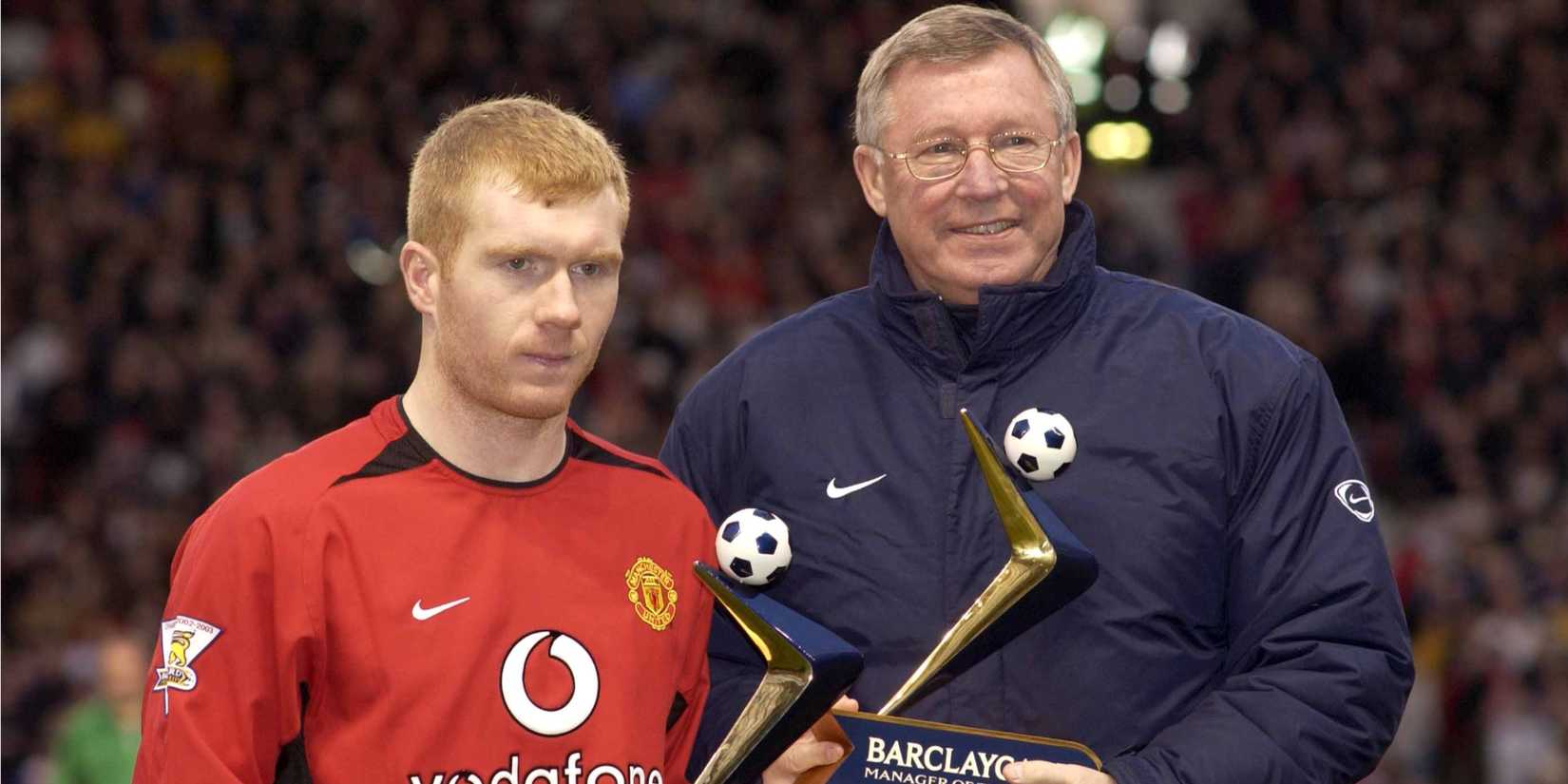 Paul Scholes and Sir Alex Ferguson