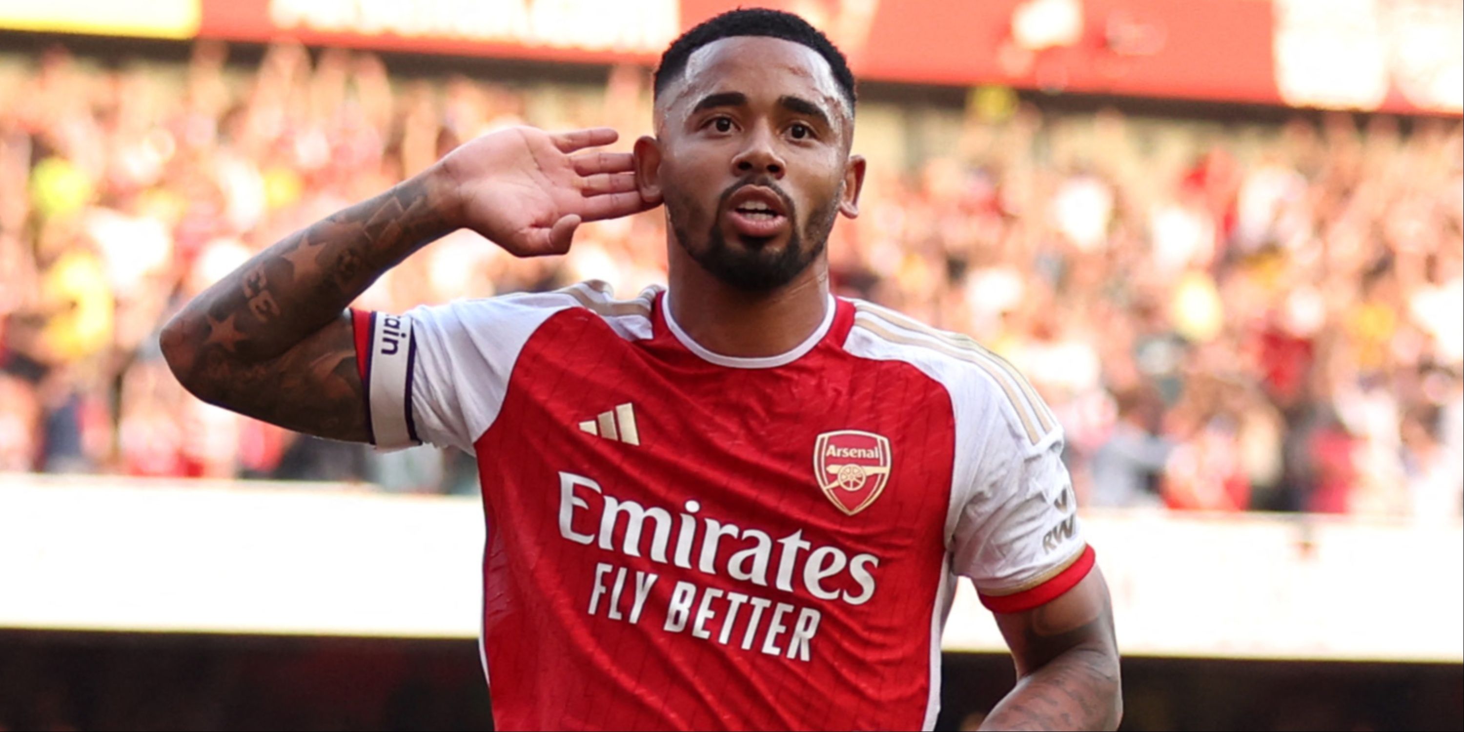 Arsenal's Gabriel Jesus celebrates
