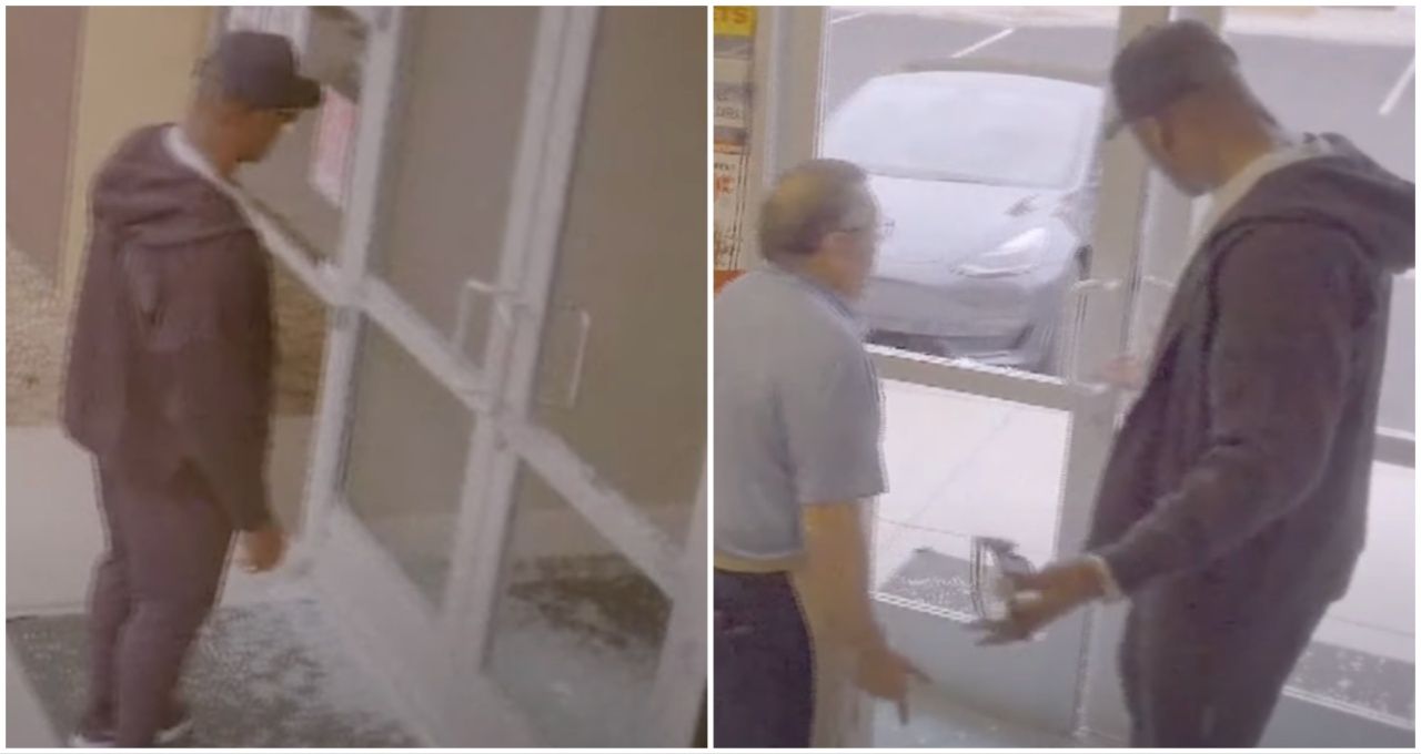 Francis Ngannou smashes through glass door by mistake in incredible footage