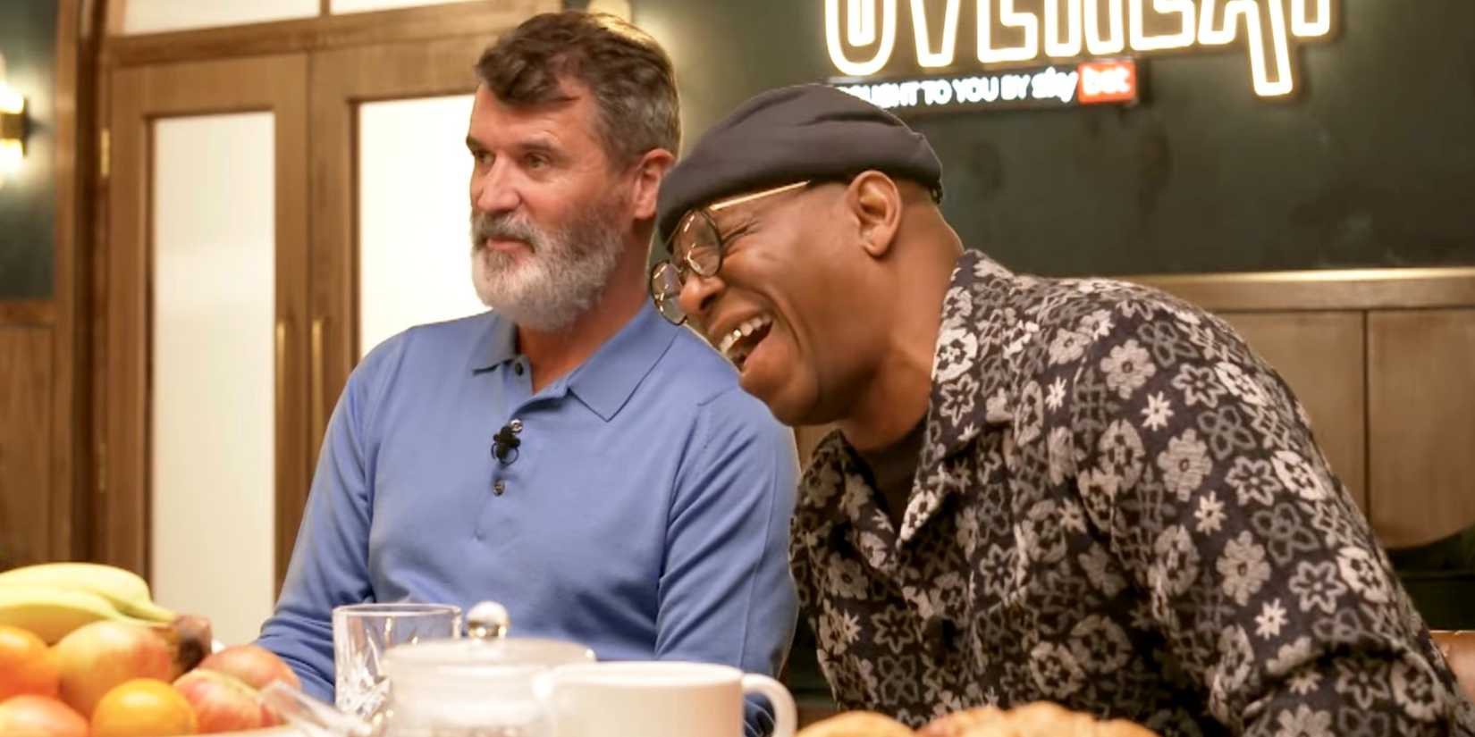 Ian Wright laughs after dig at Roy Keane