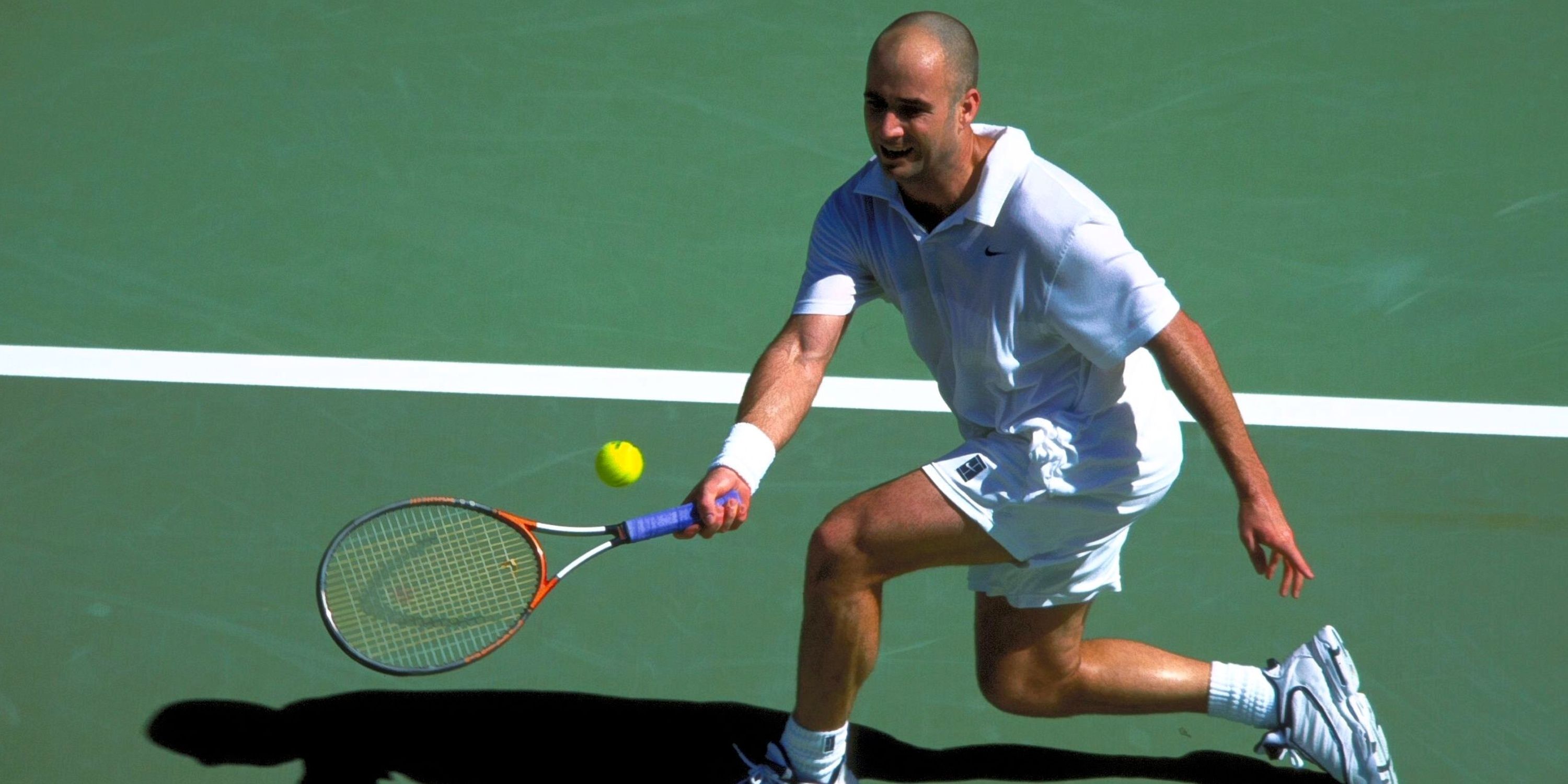 Andre Agassi in action.
