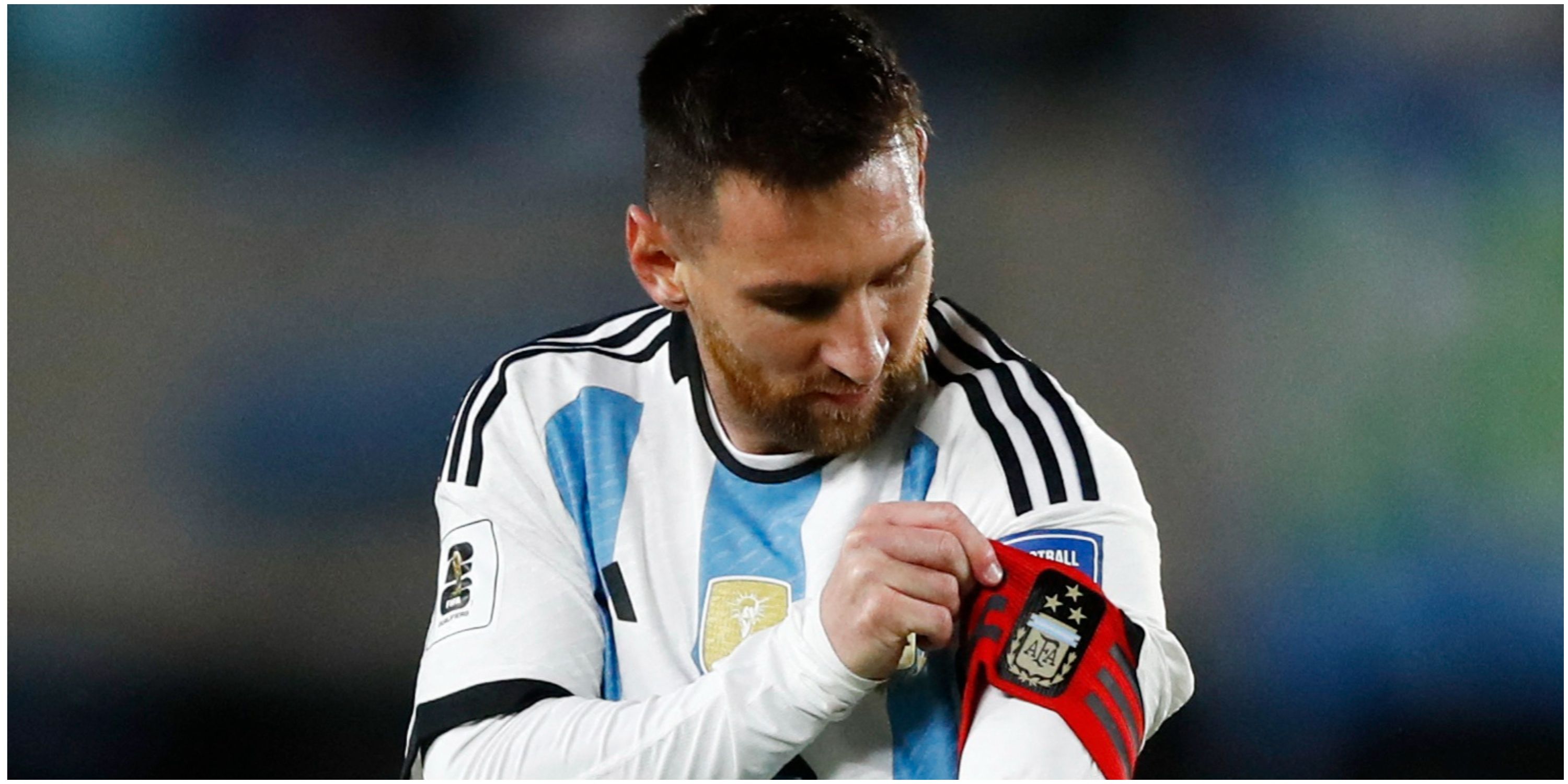 Lionel Messi’s reaction when Nicolas Otamendi tried to give him Argentina captain’s armband