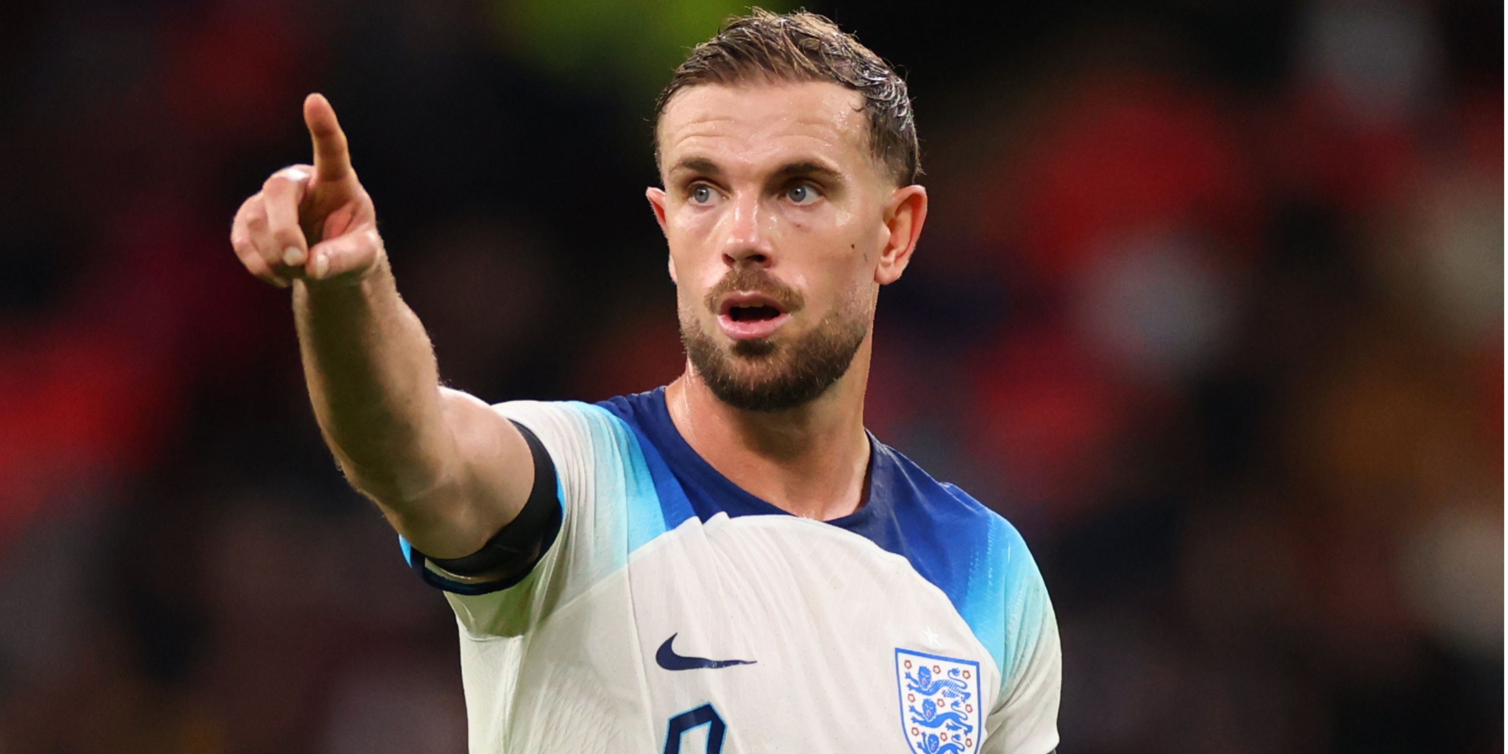 Gareth Southgate reacts to Jordan Henderson being loudly booed by England fans at Wembley