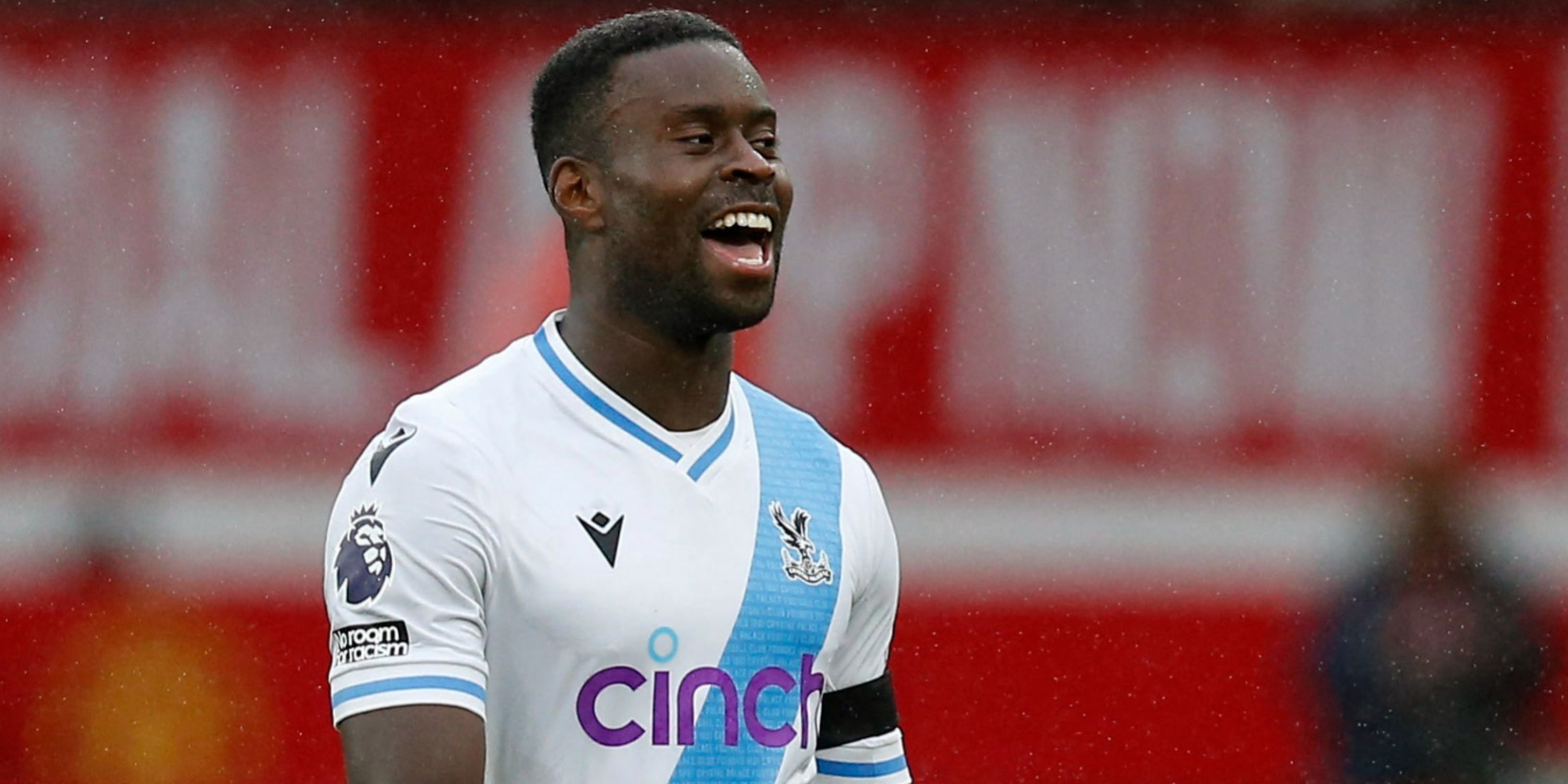 Crystal Palace defender Marc Guehi smiling after bagging three points