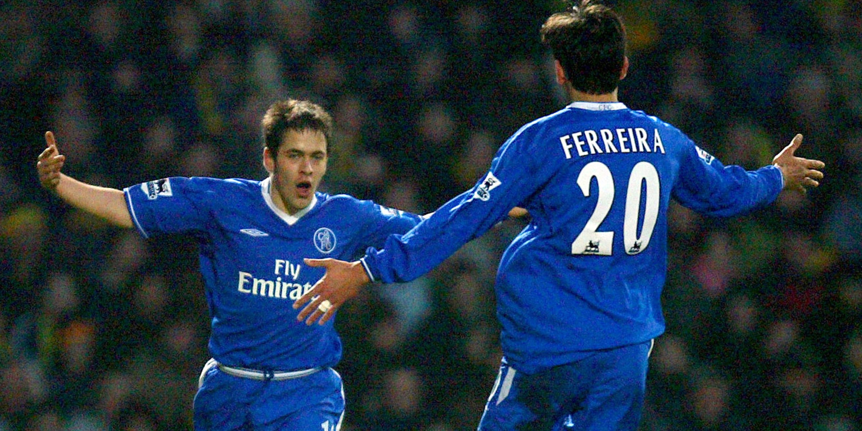 Paulo Ferreira and Joe Cole in action for Chelsea