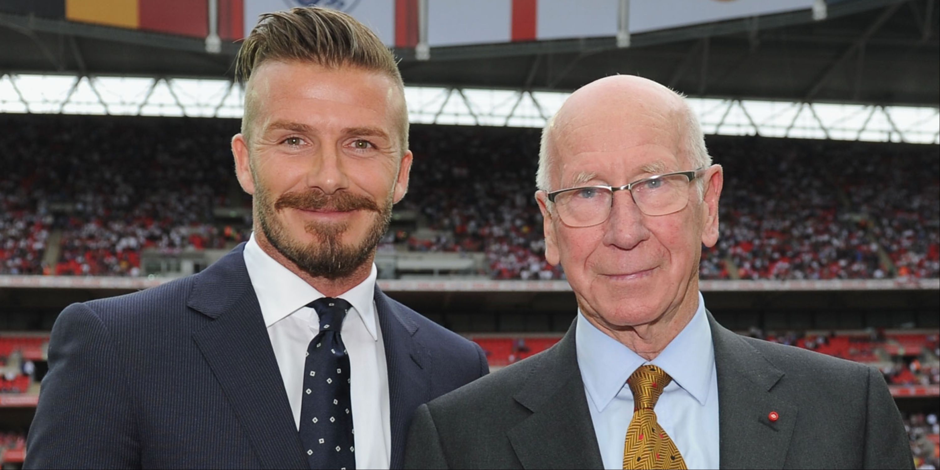 David Beckham and Sir Bobby Charlton