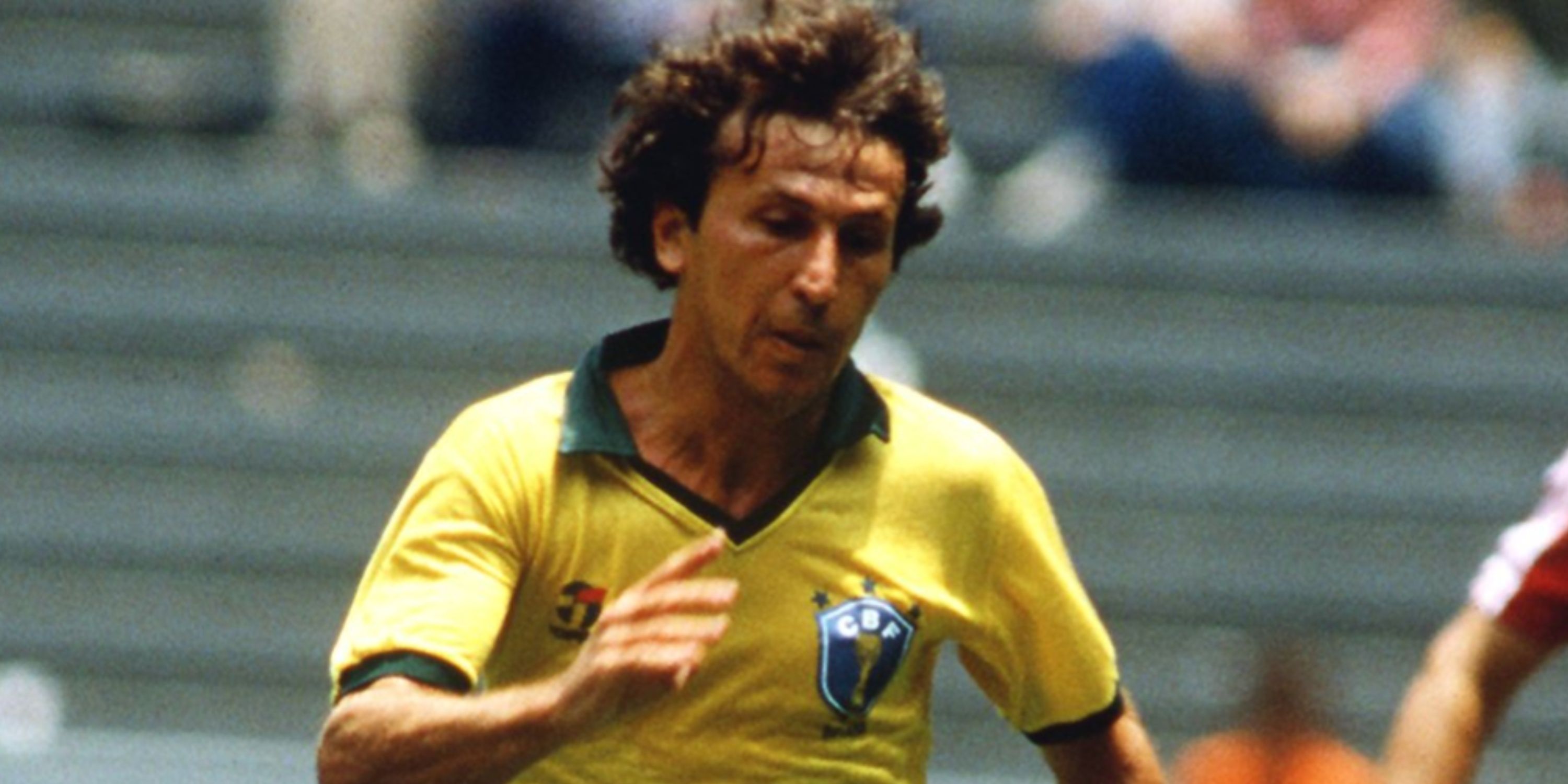 Zico in action for Brazil