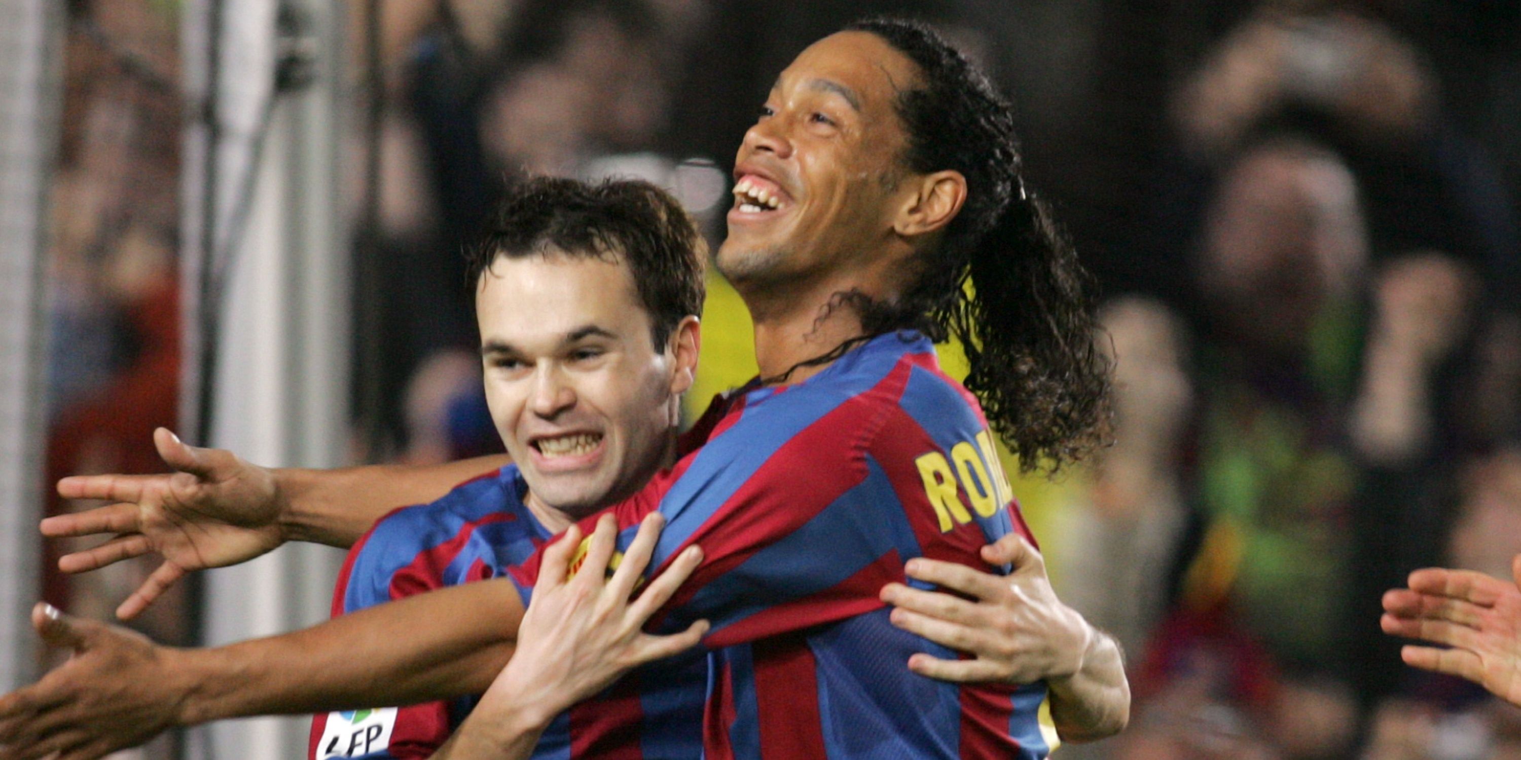 Ronaldinho and Andres Iniesta