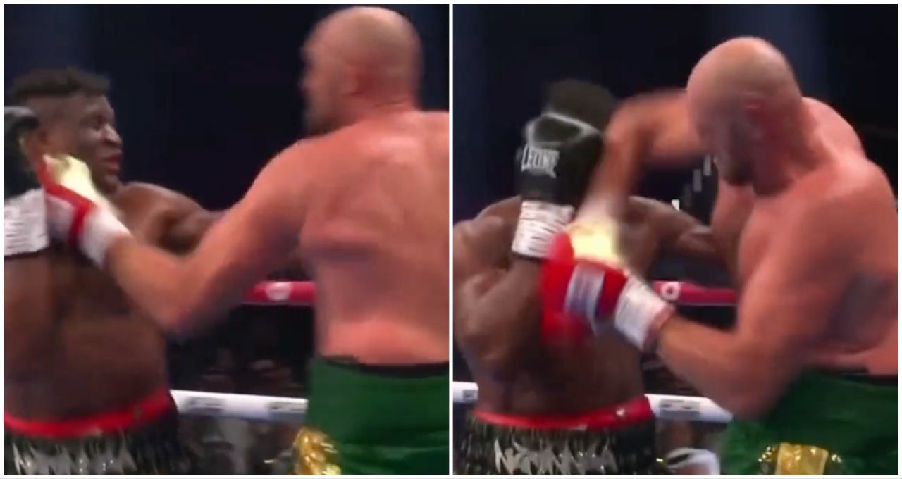New footage shows Tyson Fury landing illegal elbow on Francis Ngannou