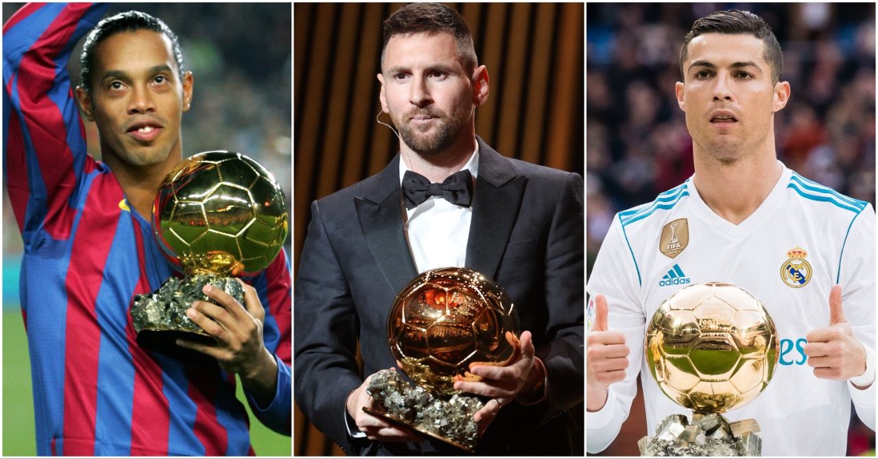 Ballon d'Or winners and the top 10 players from 2000 to 2021 as