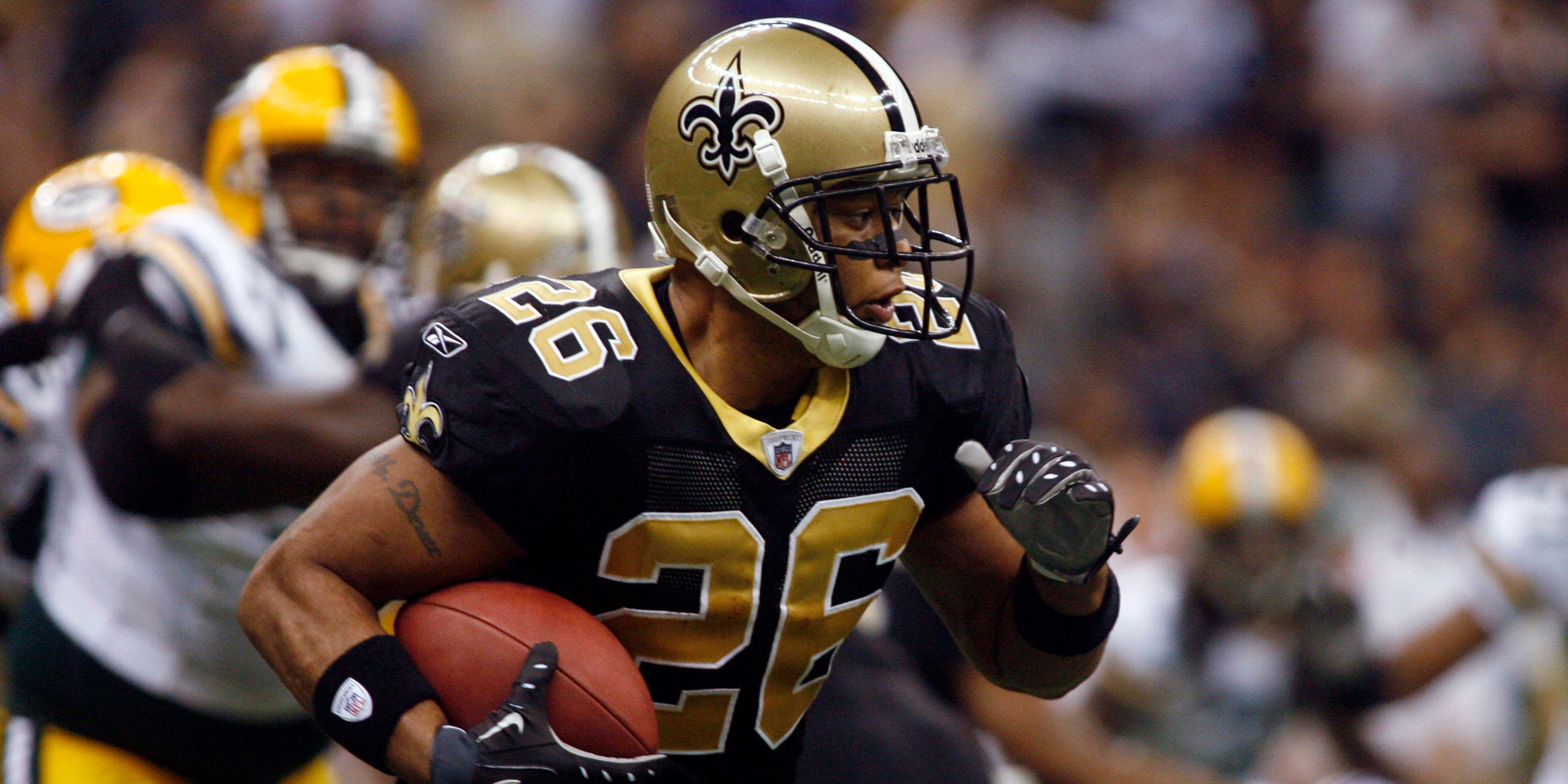 Deuce McAllister with the New Orleans Saints