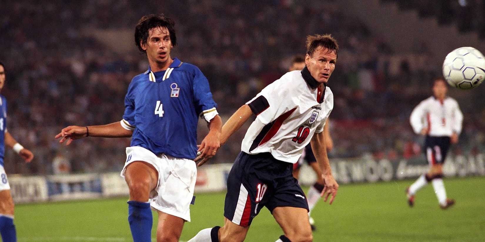England's Teddy Sheringham in 1997
