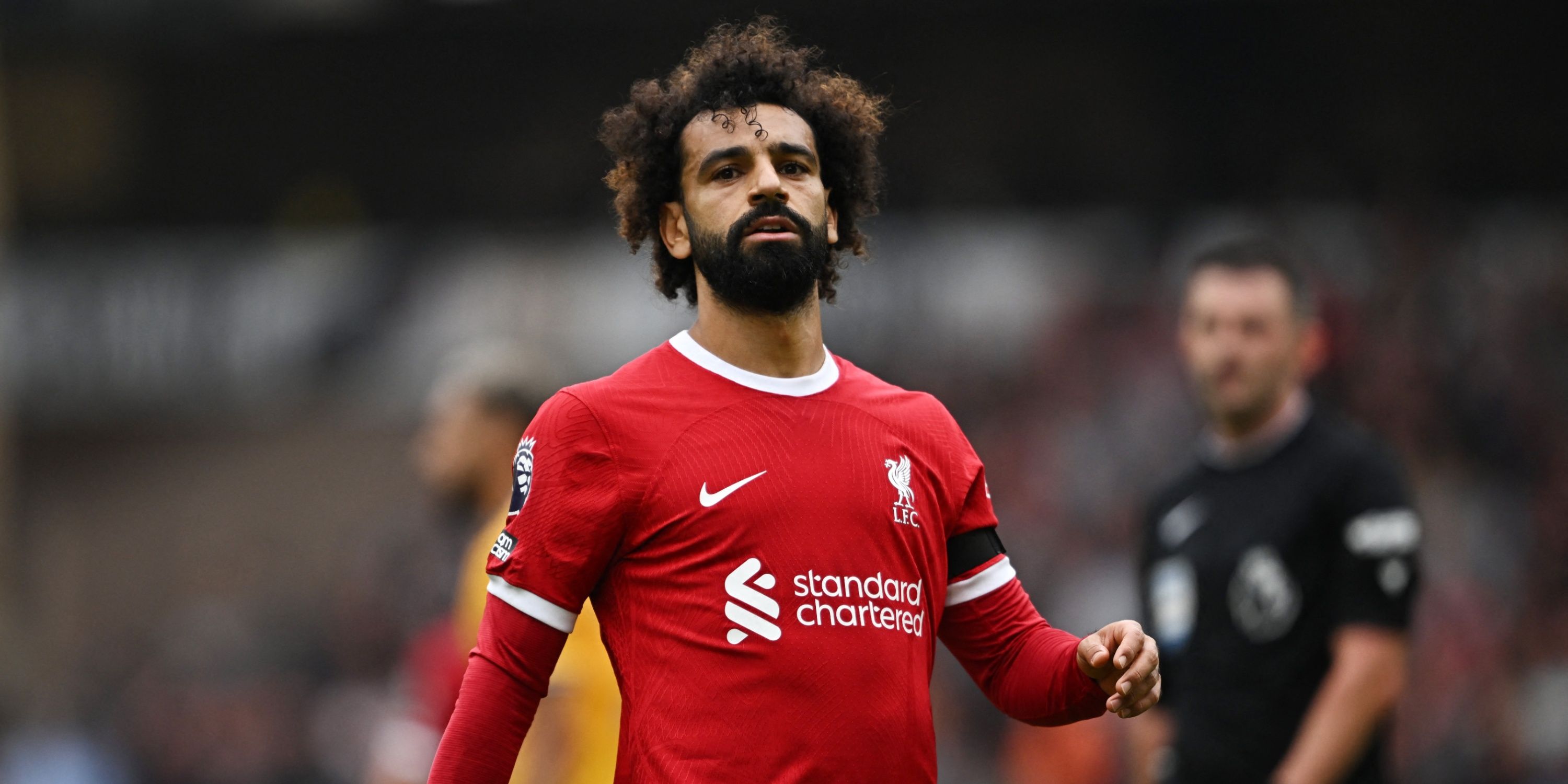Mo Salah of Liverpool in action