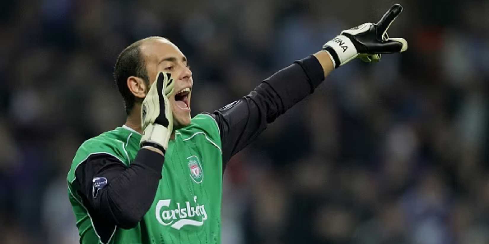 Pepe Reina in goal for Liverpool