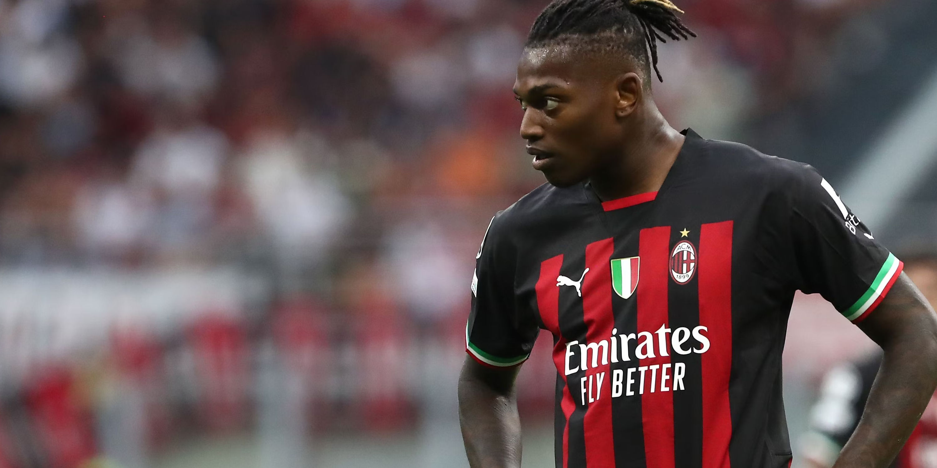 Rafael Leao of AC Milan looks on during the UEFA Champions League group E match-1