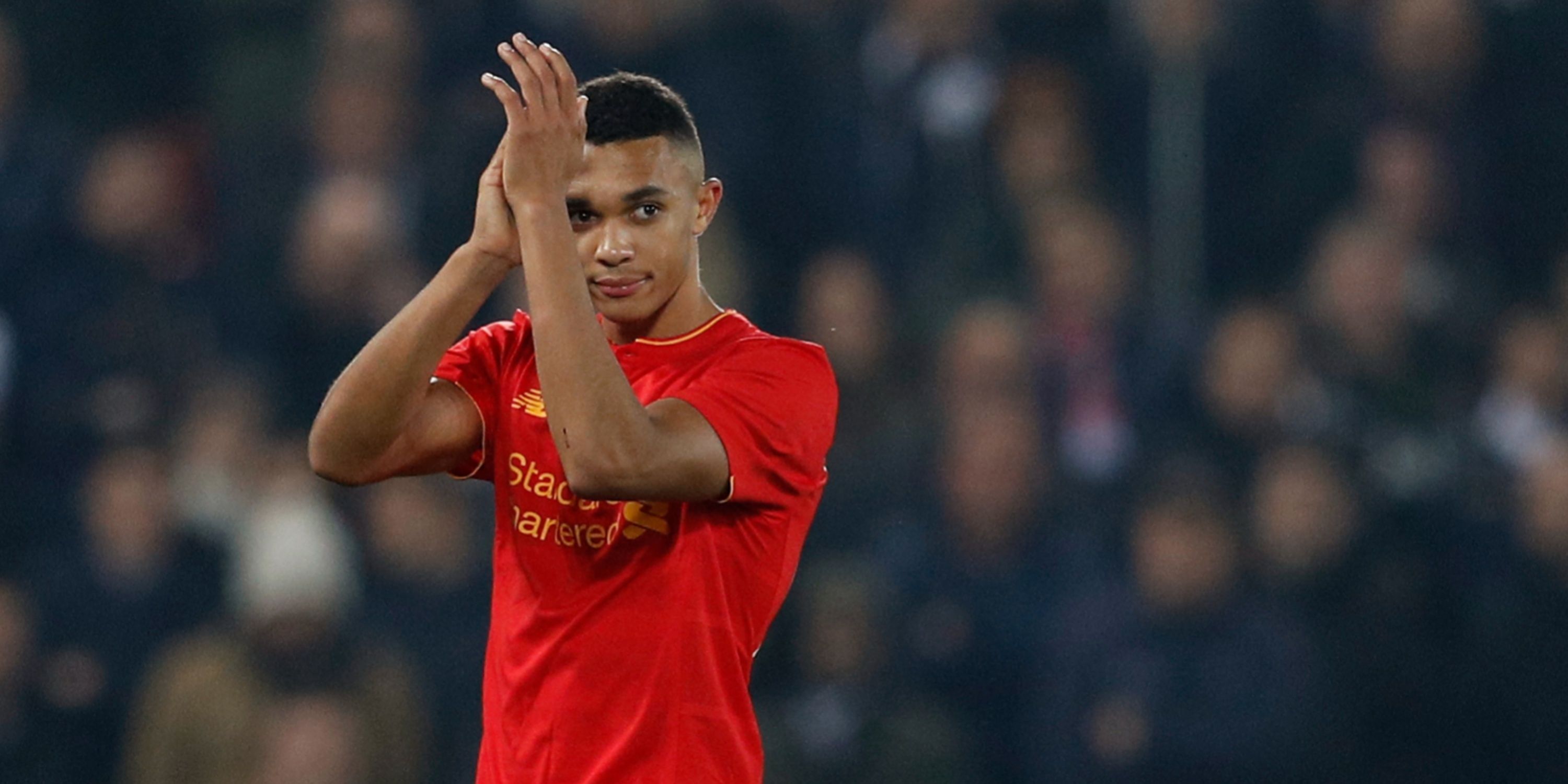Trent Alexander-Arnold playing for Liverpool