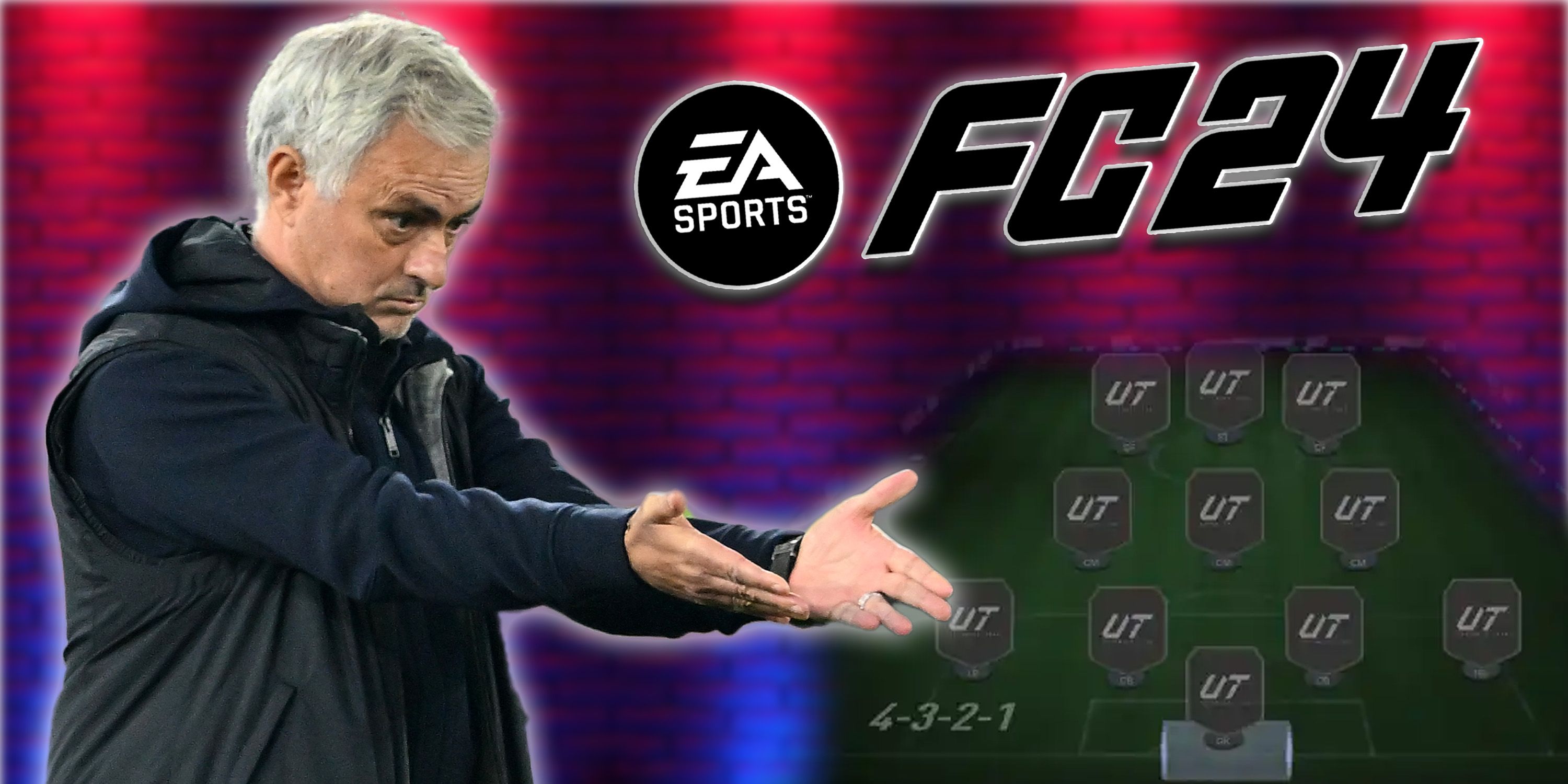 Jose Mourinho and then 4-3-2-1 formation in EA Sports FC 24.