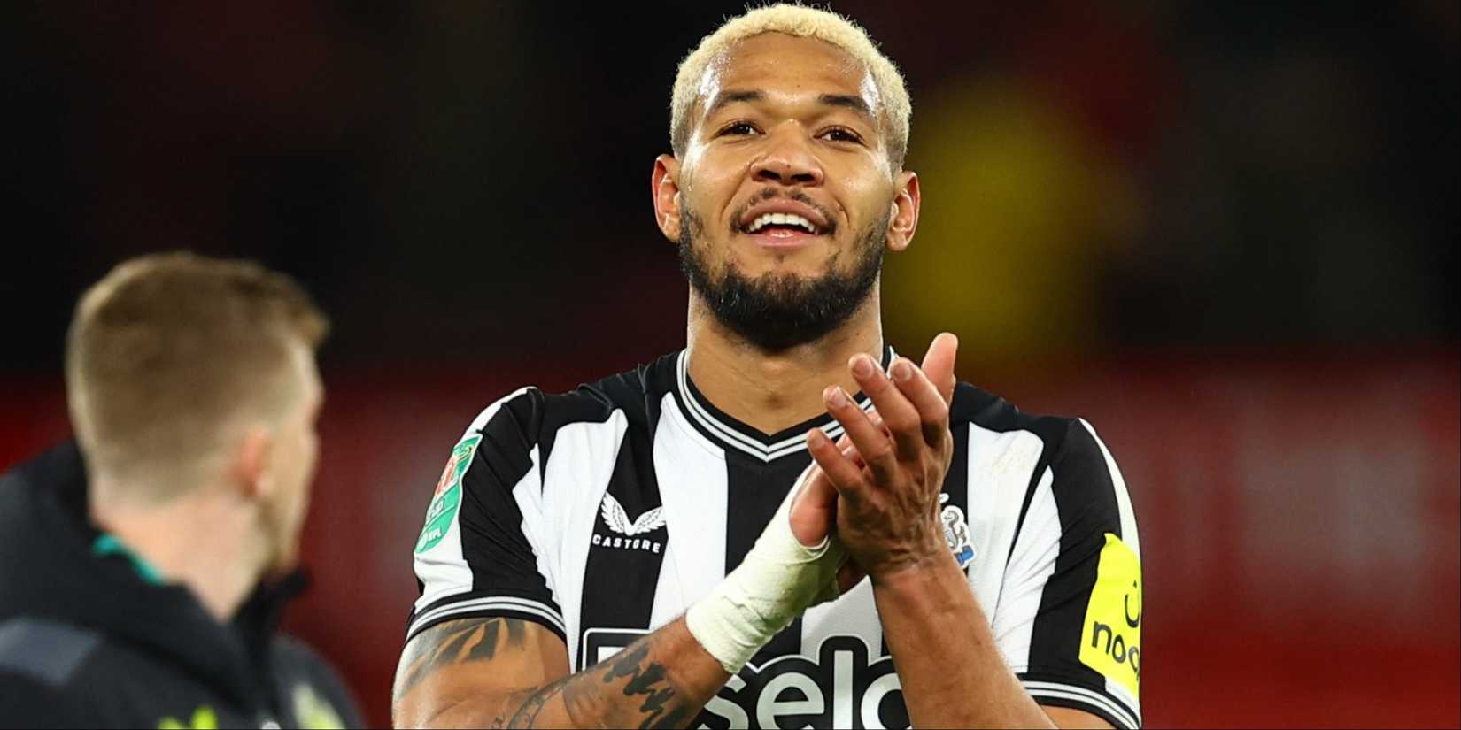 Newcastle United's Joelinton applauds fans after Man Utd 0-3 Newcastle