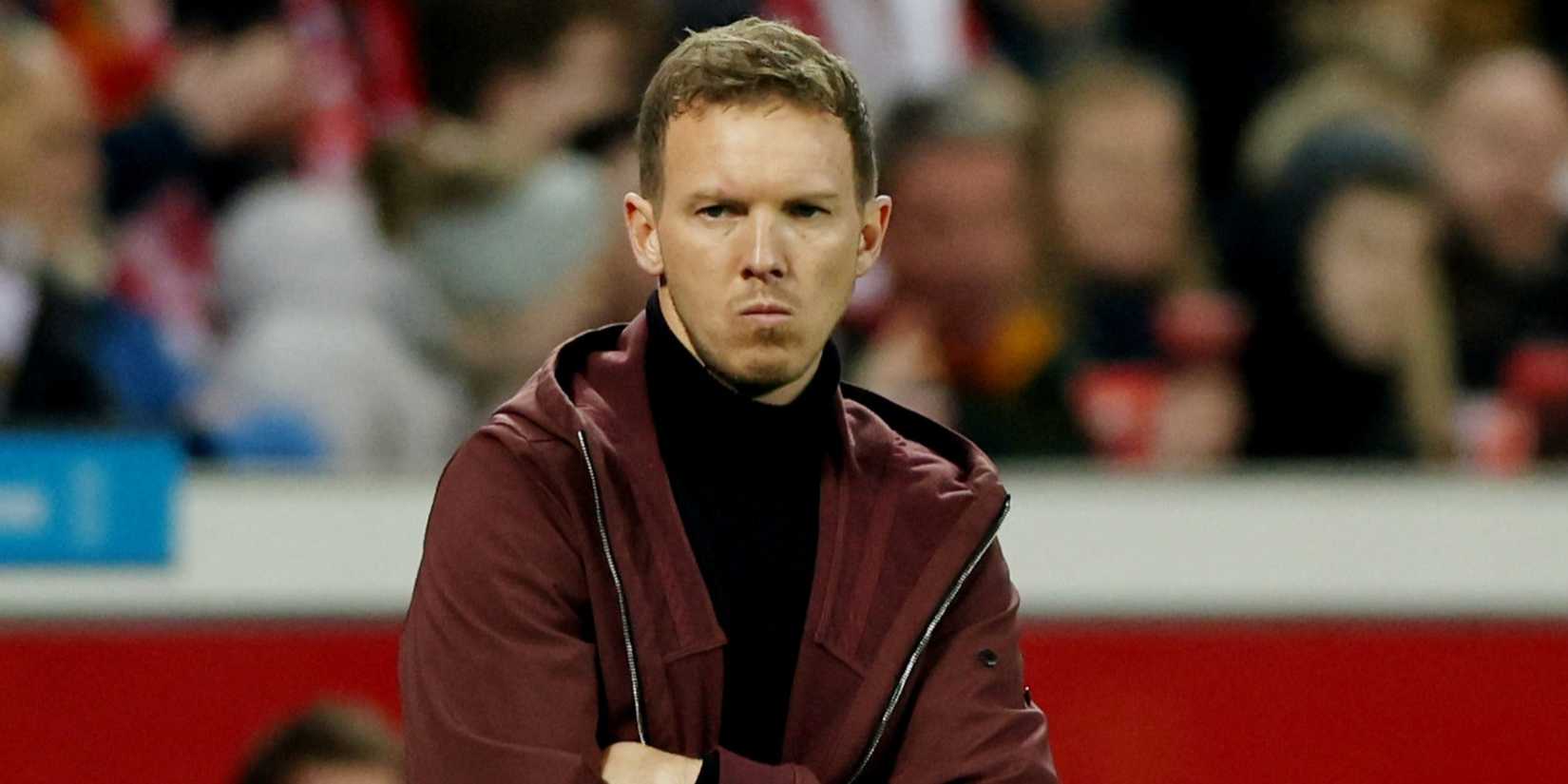 Julian Nagelsmann watching on from the touchline