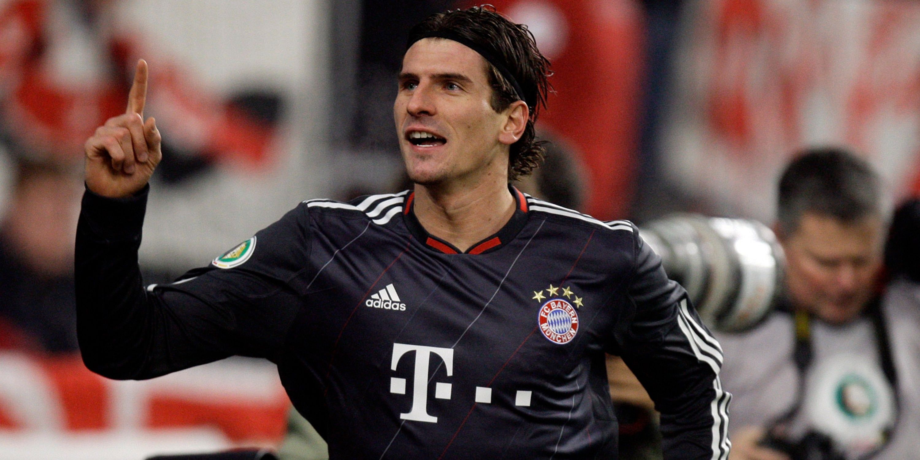 Mario Gomez in action for Bayern Munich