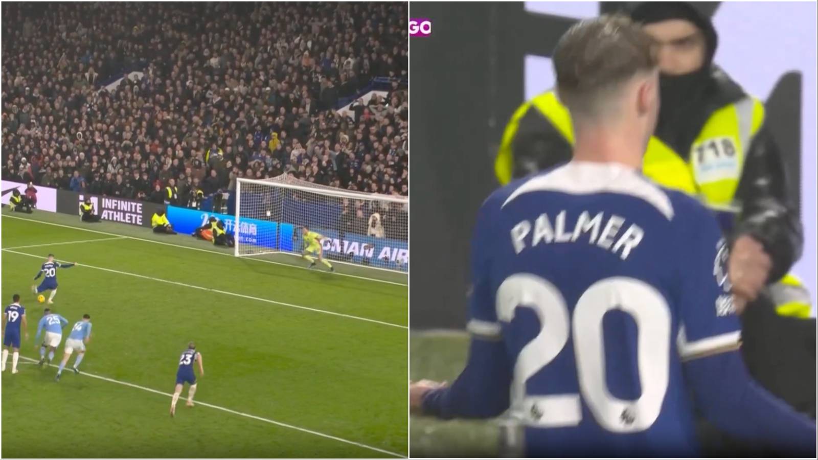 Cole Palmer's cold celebration after scoring equaliser in Chelsea 4-4 ...