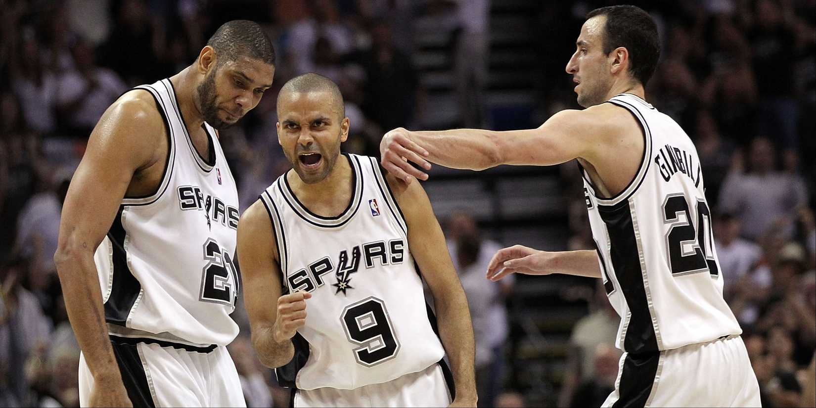 Tim Duncan, Manu Ginobili, and Tony Parker