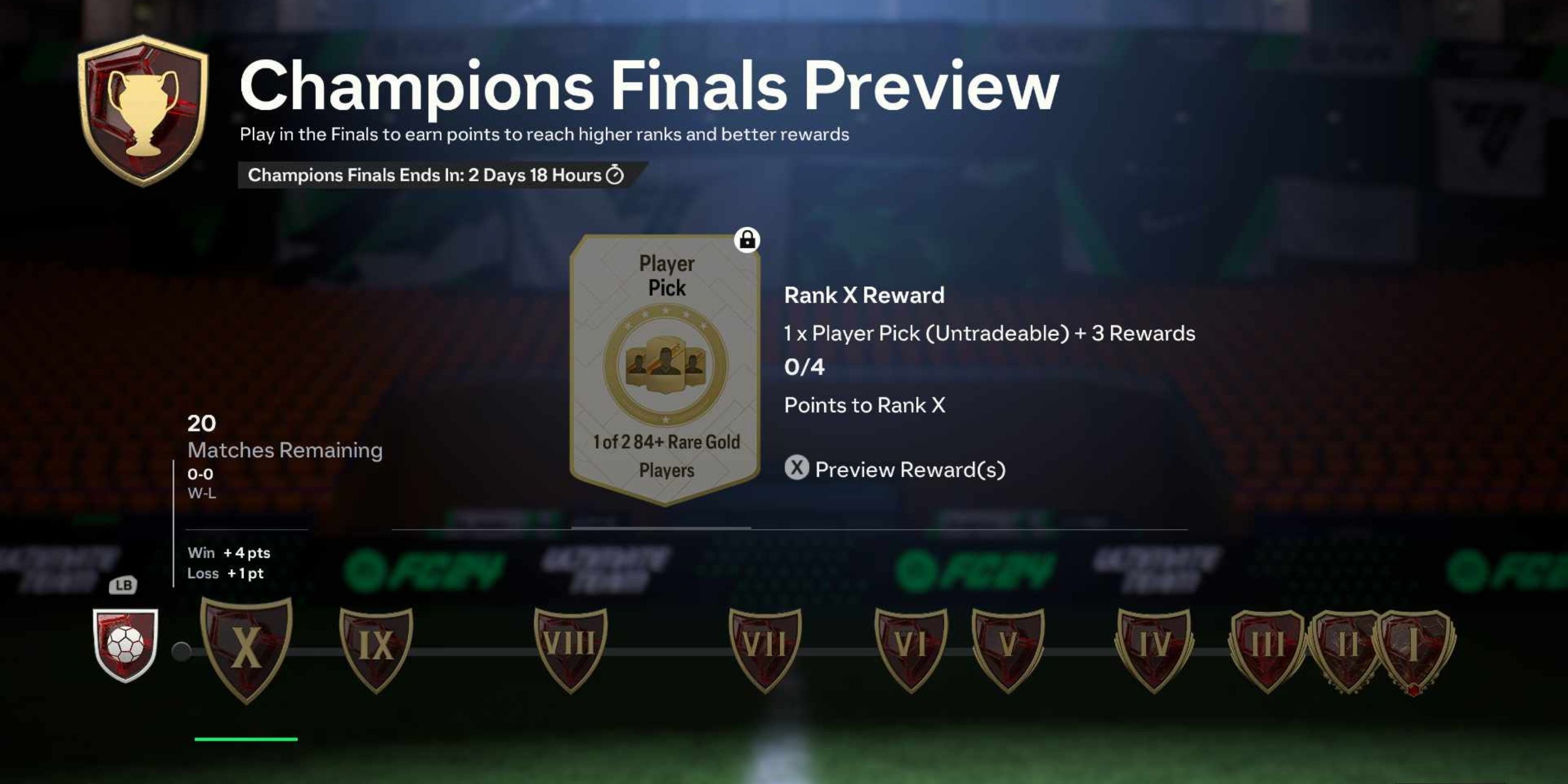 FC 24 チャンピオンズ ファイナルのプレビュー画面。
