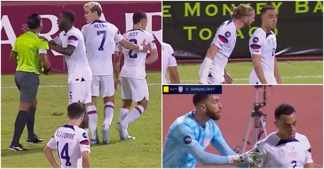 USA players slam Sergiño Dest for getting two yellow cards in 30