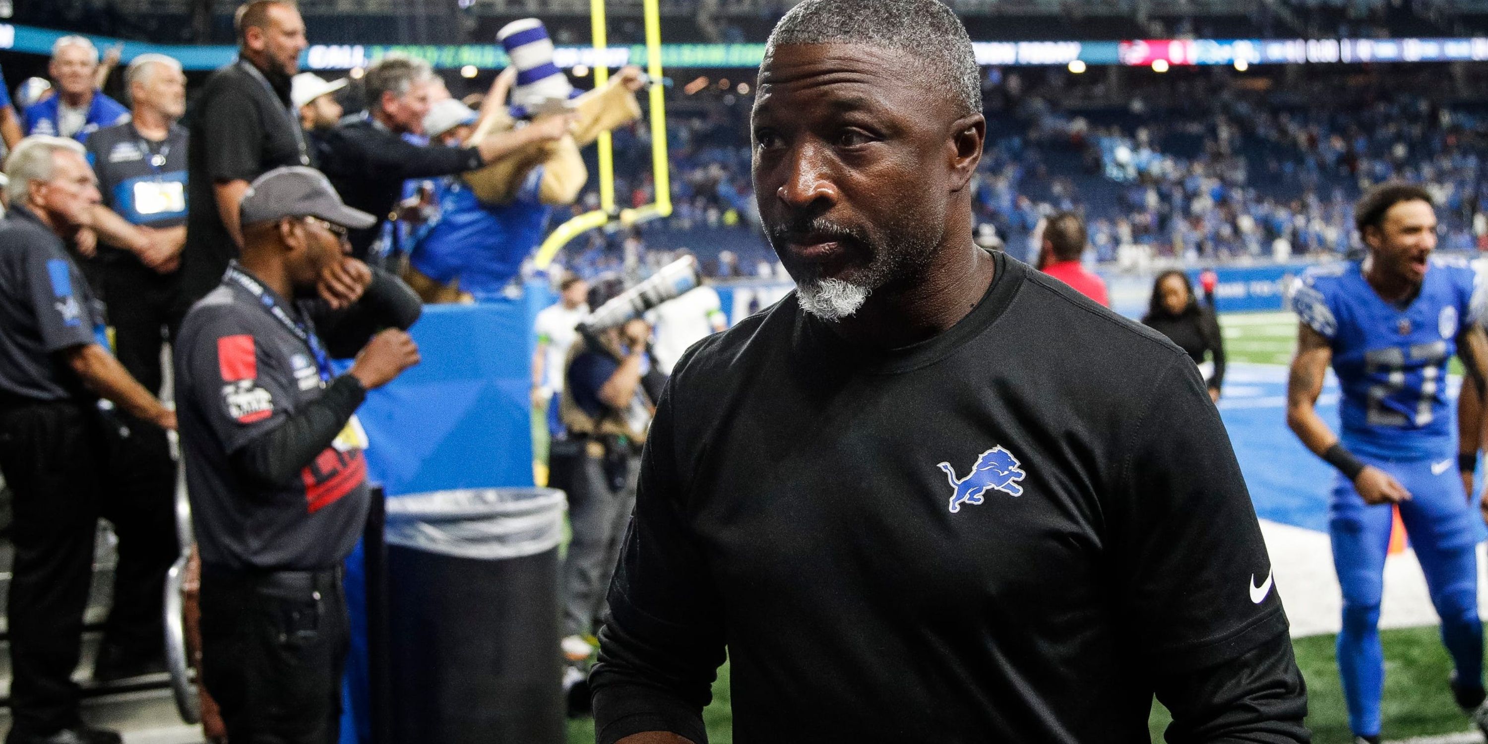 Detroit Lions defensive coordinator Aaron Glenn