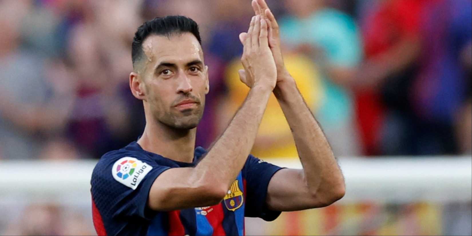 Sergio Busquets applauding
