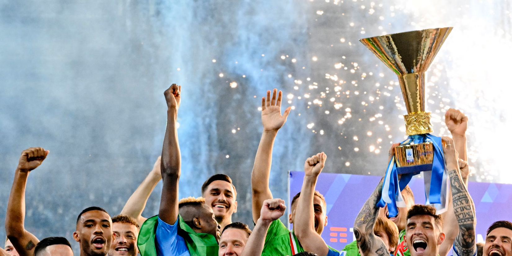 Napoli with Serie A trophy